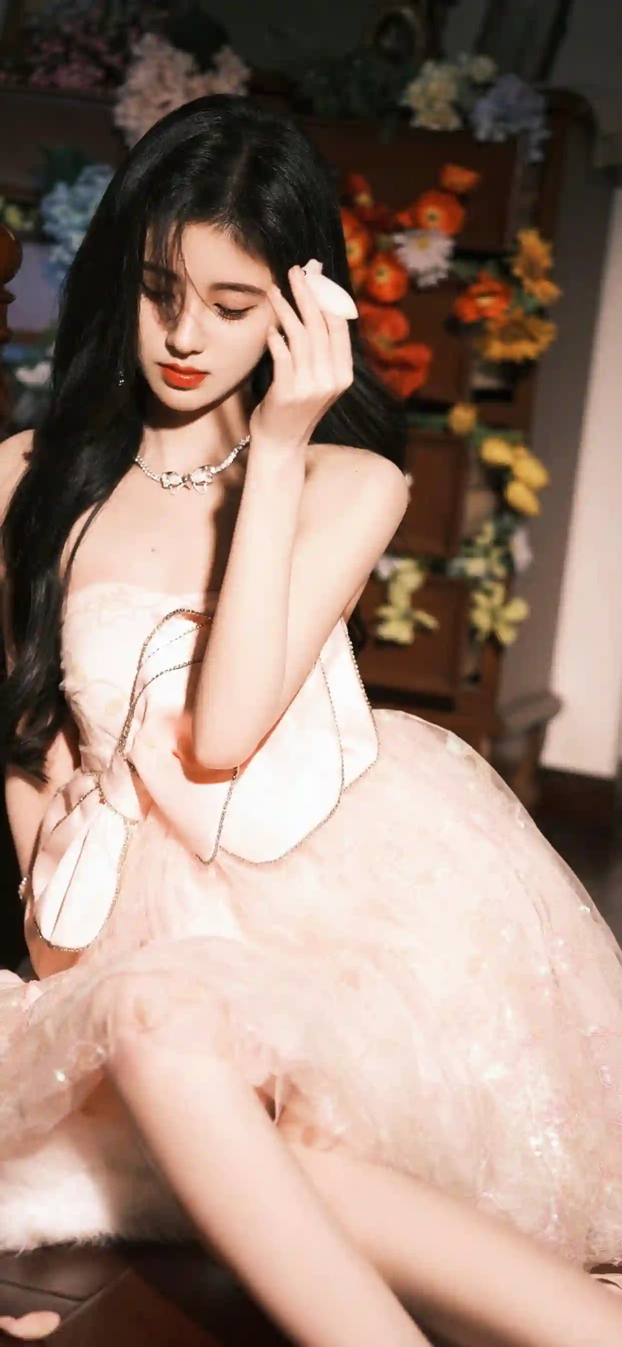 美女明星 鞠婧祎 可爱性感美女 长腿美女 长裙
