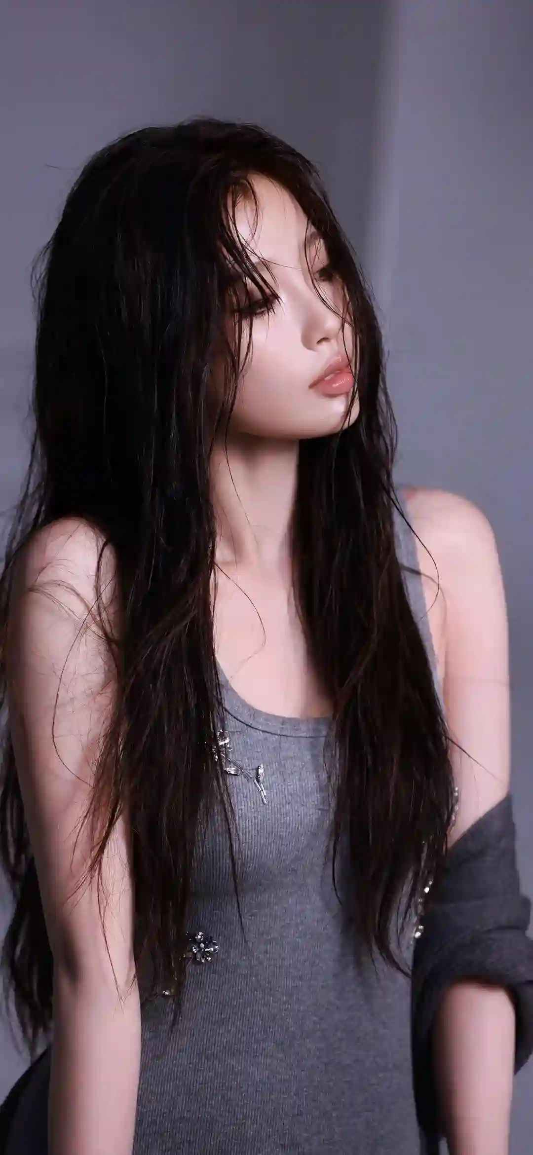 湿发造型 性感美女 虞书欣