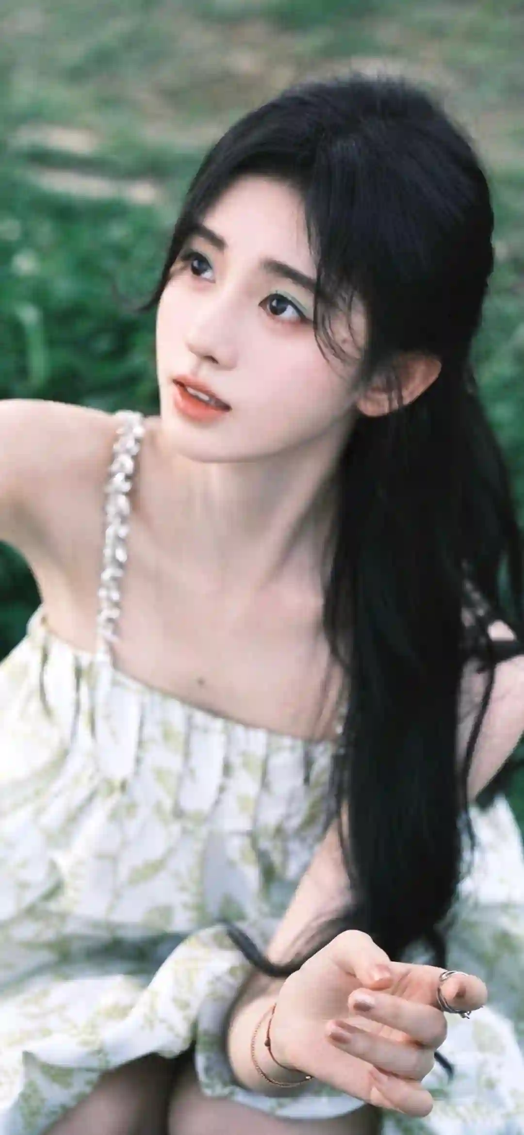 美女明星 鞠婧祎 户外写真 清纯系