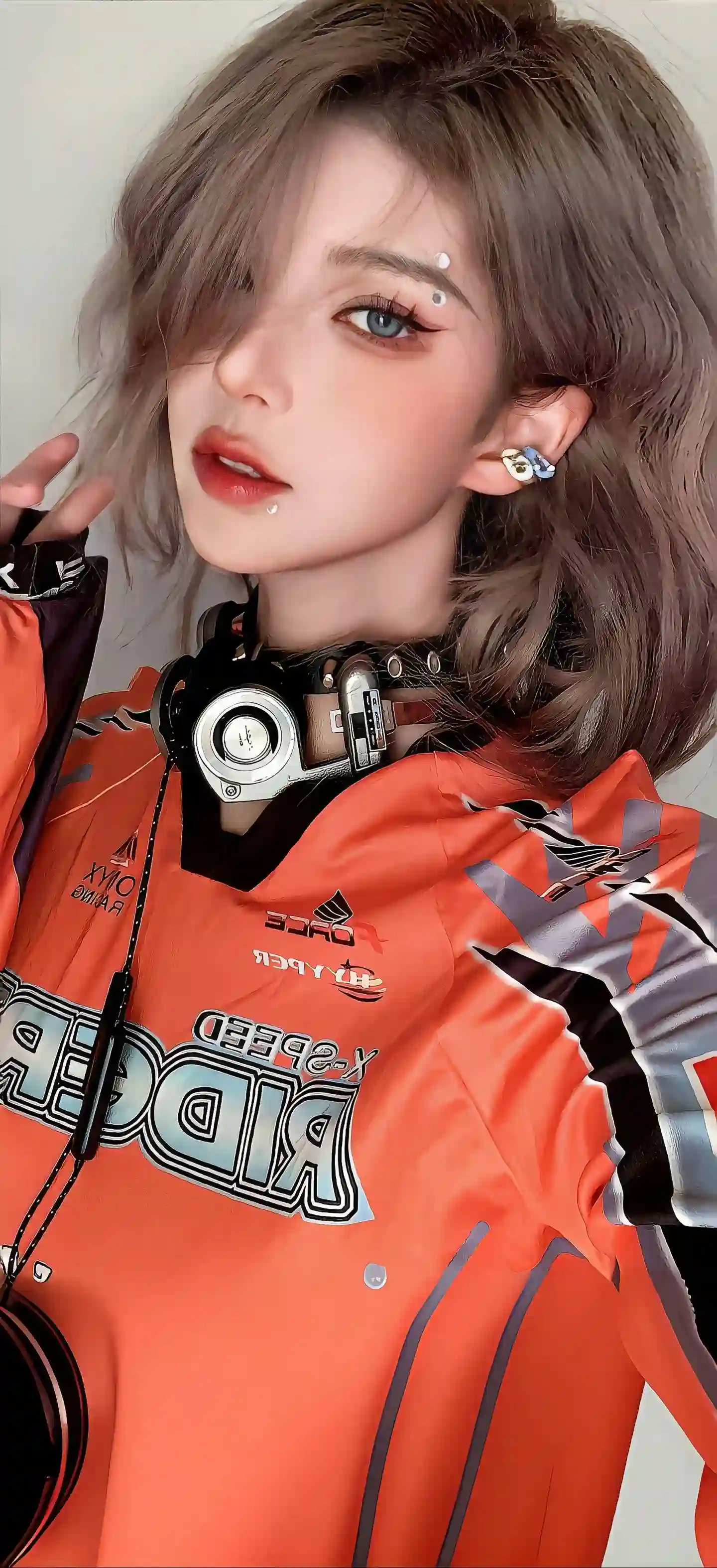 个性女孩 长发女孩 黄色衣服 时尚个性