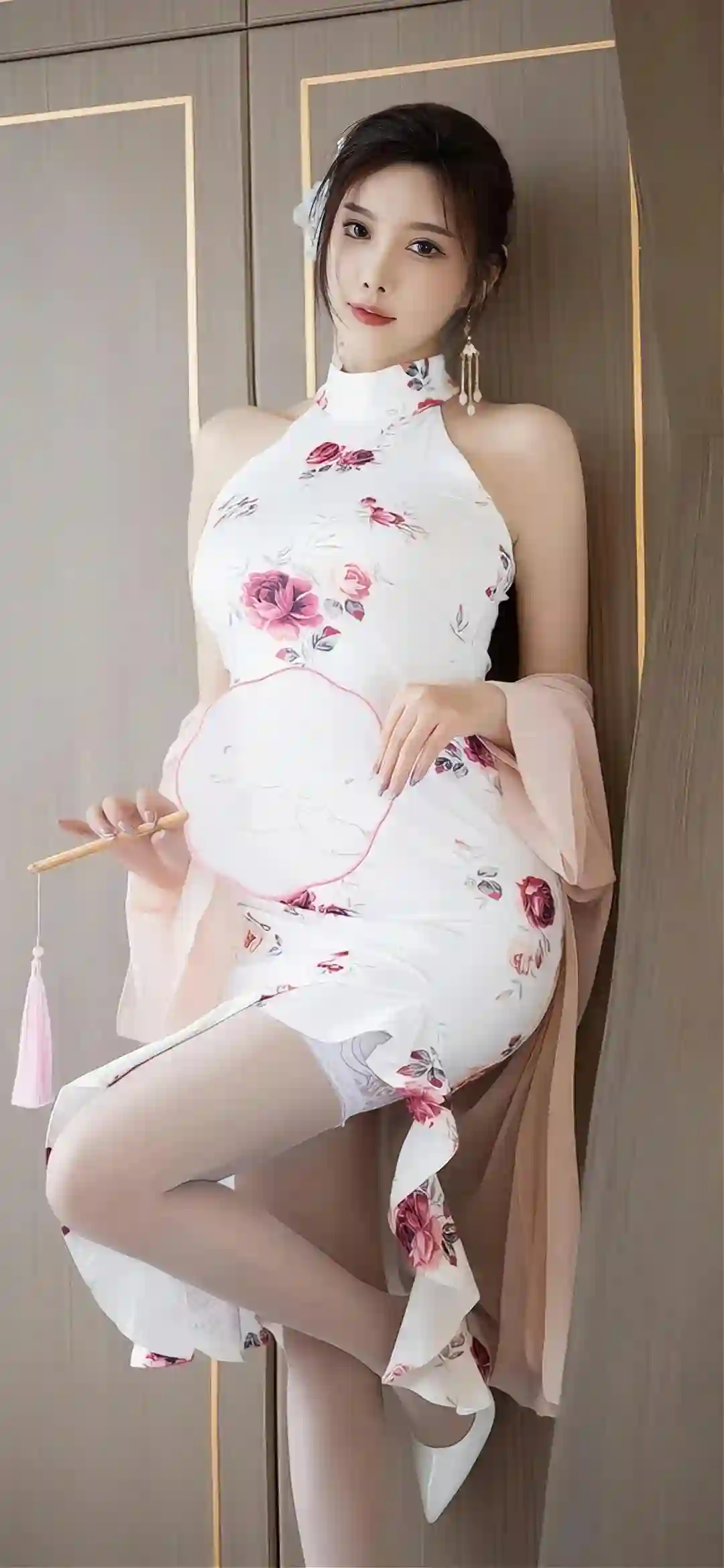 长腿美女 旗袍美女 国风 旗袍 