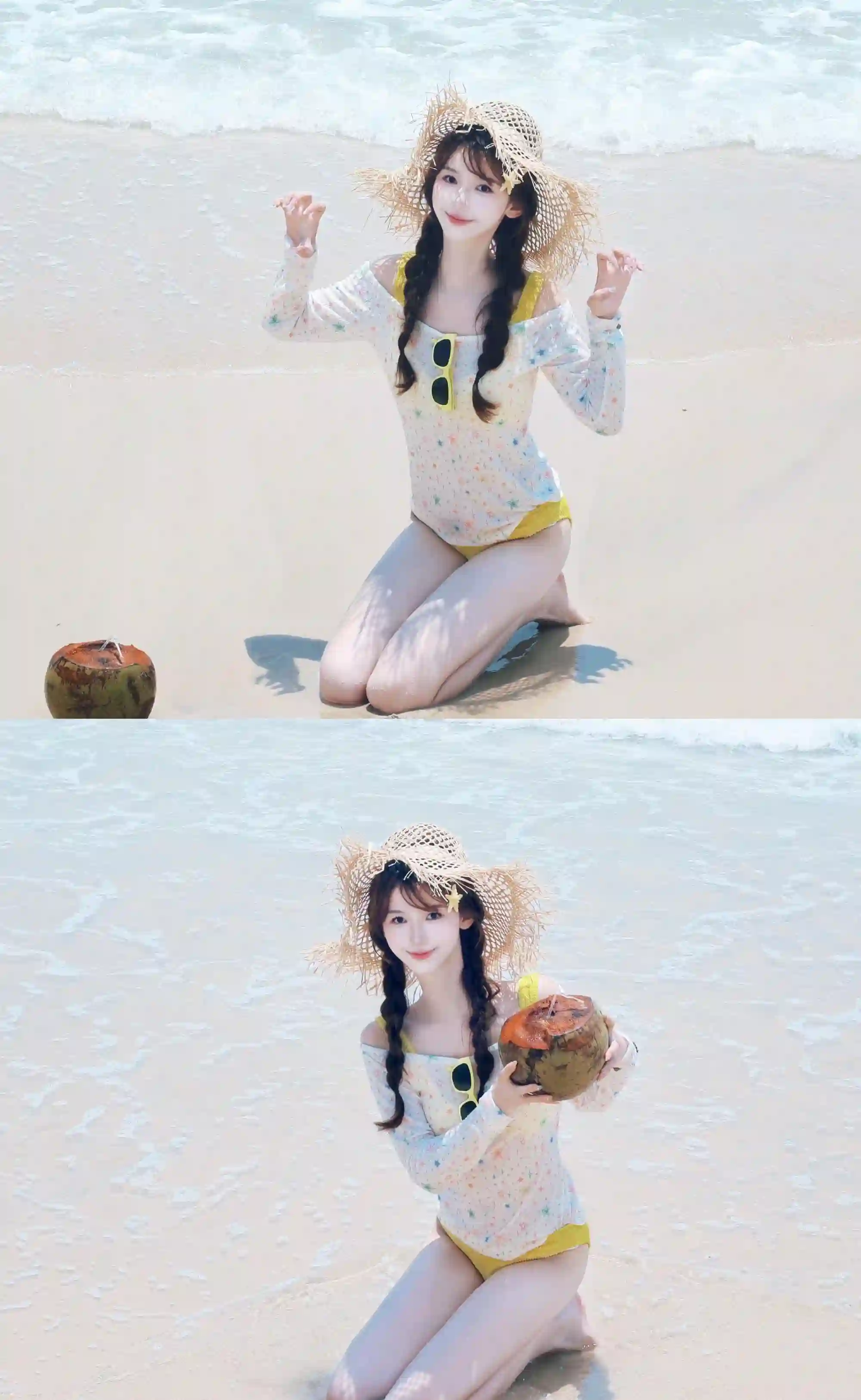 长发美女 性感美女 沙滩美女 海水 海边写真 