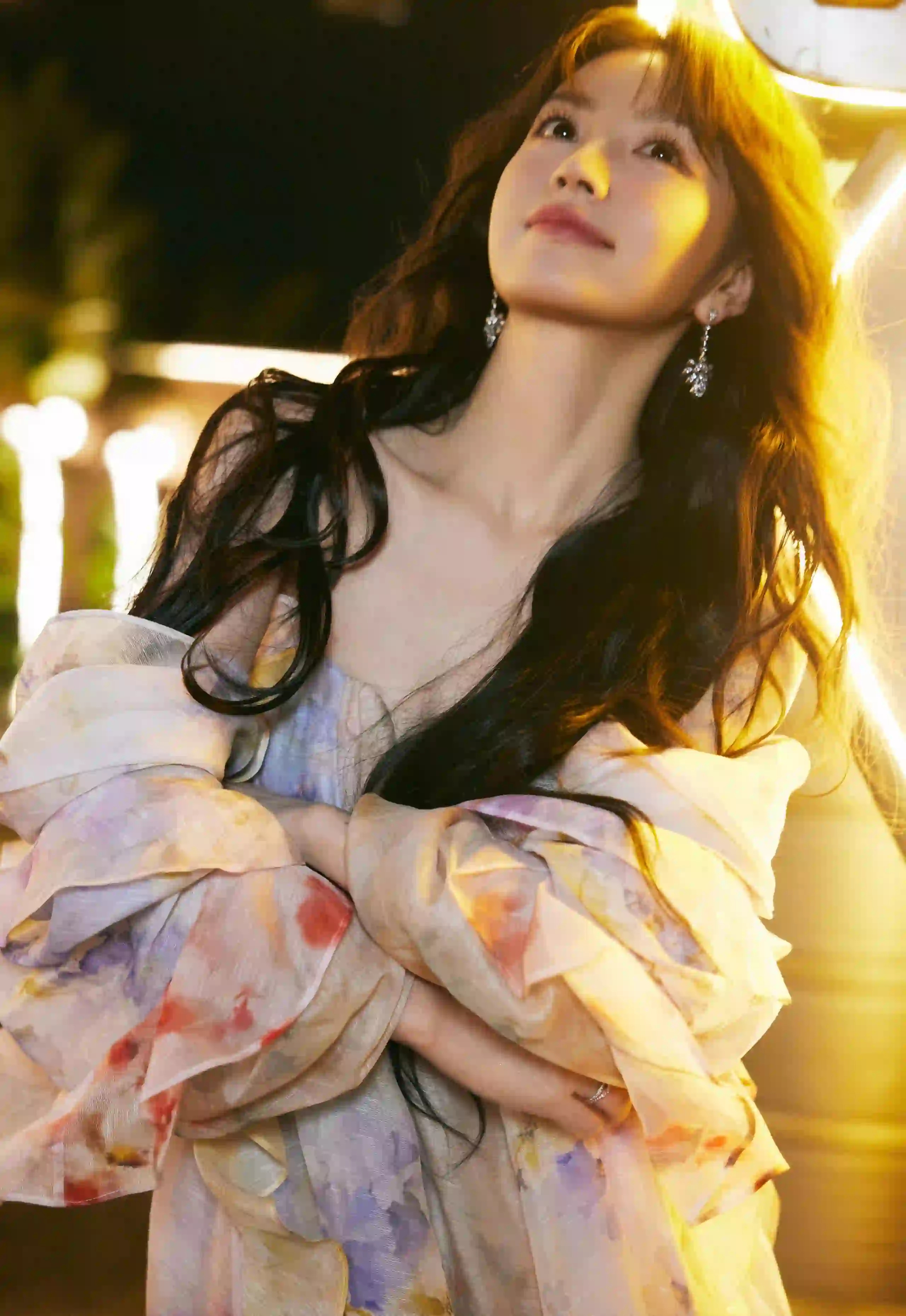 田曦薇 长发美女 街拍 时尚美女