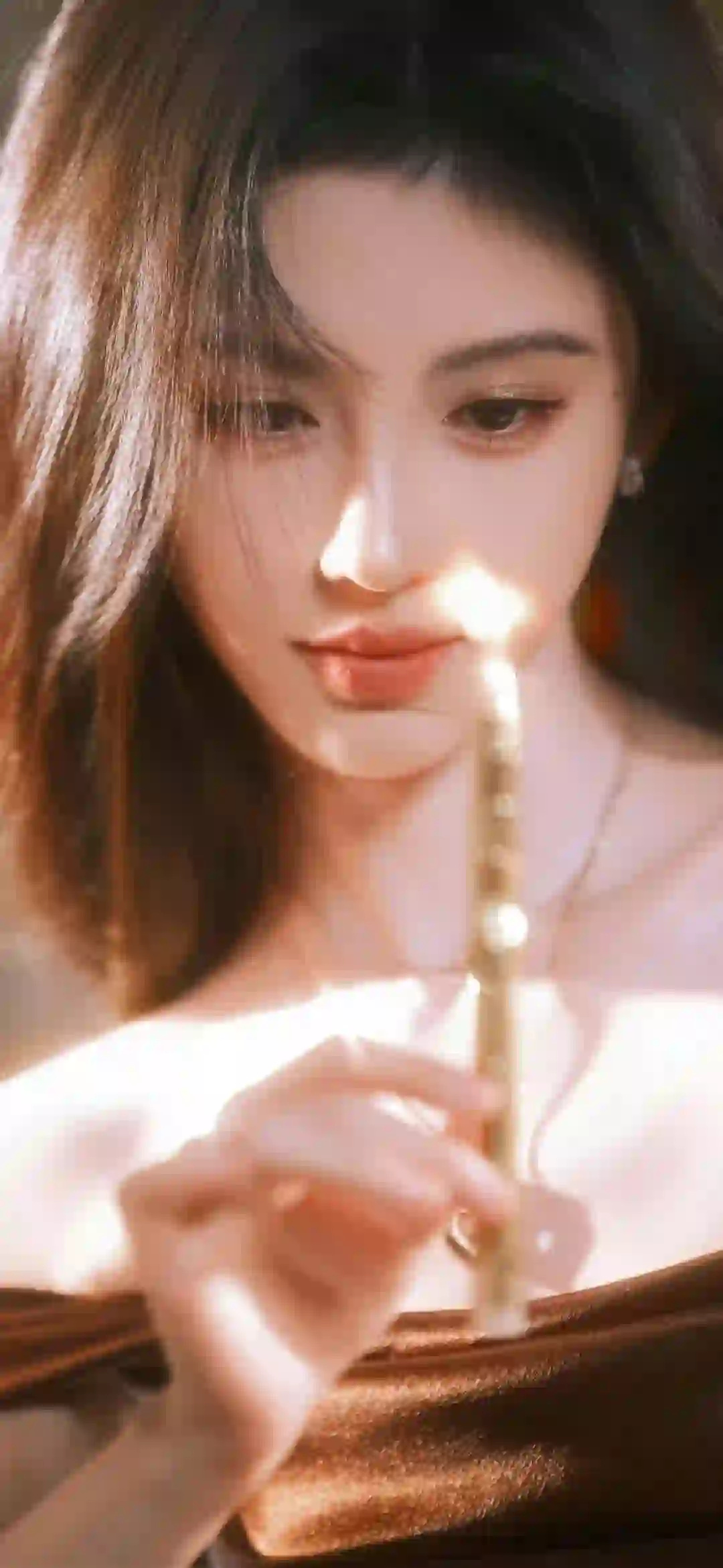 鞠婧祎 烛光 抹胸穿搭
