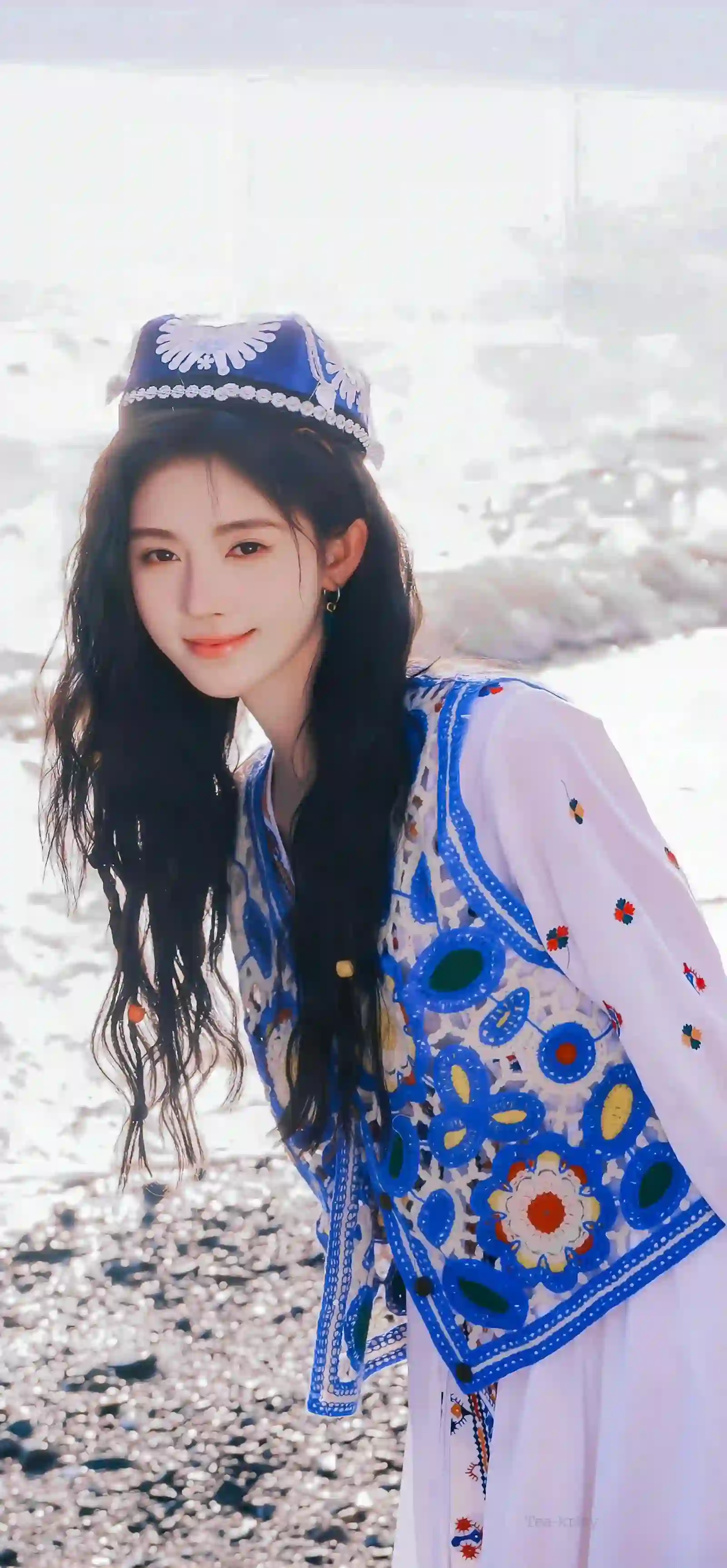 民族风 刺绣 服饰 美女 雪景 写真 鞠婧祎
