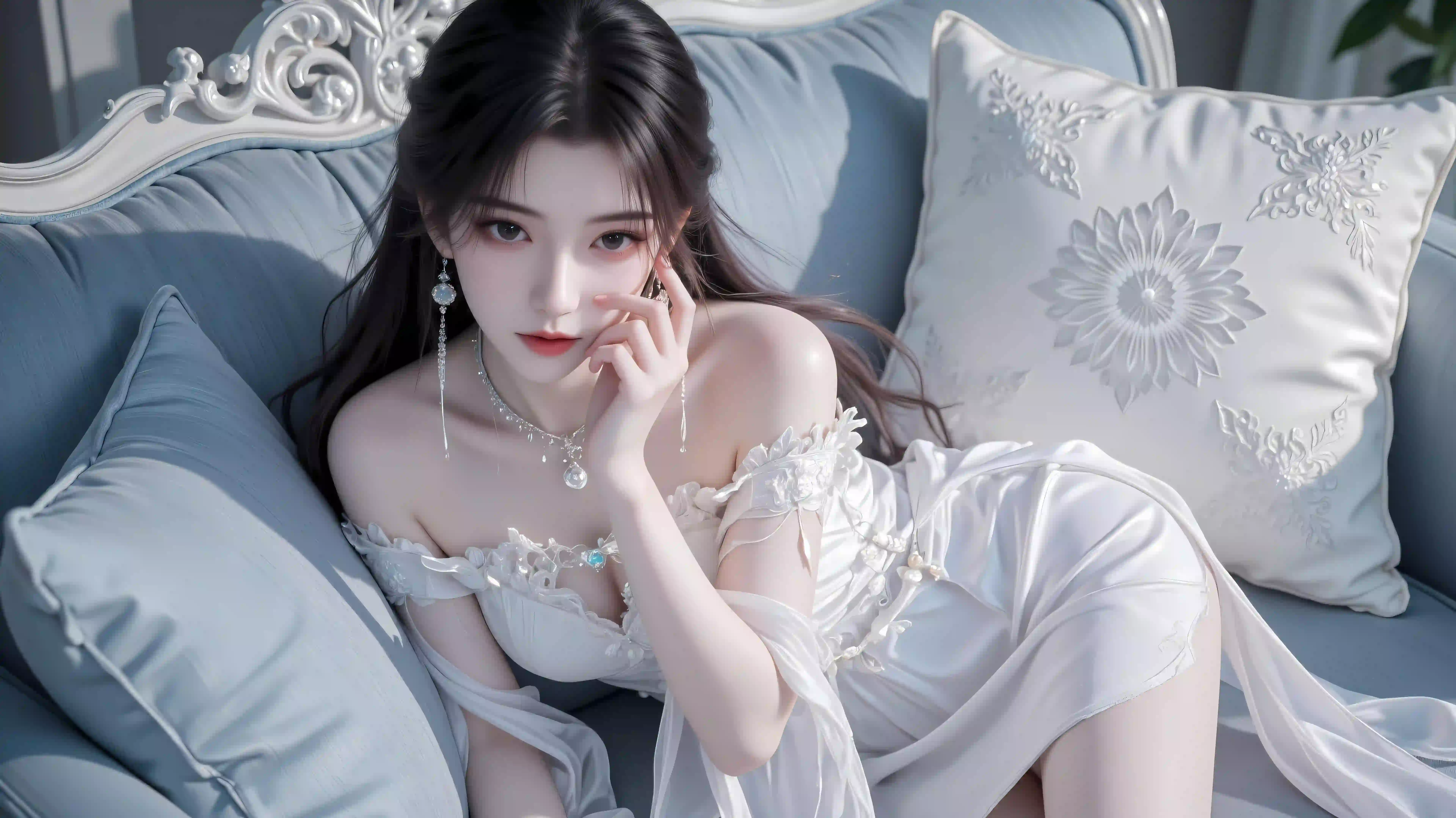 二次元 仙逆 卧姿 长发性感美女 ai 李慕婉