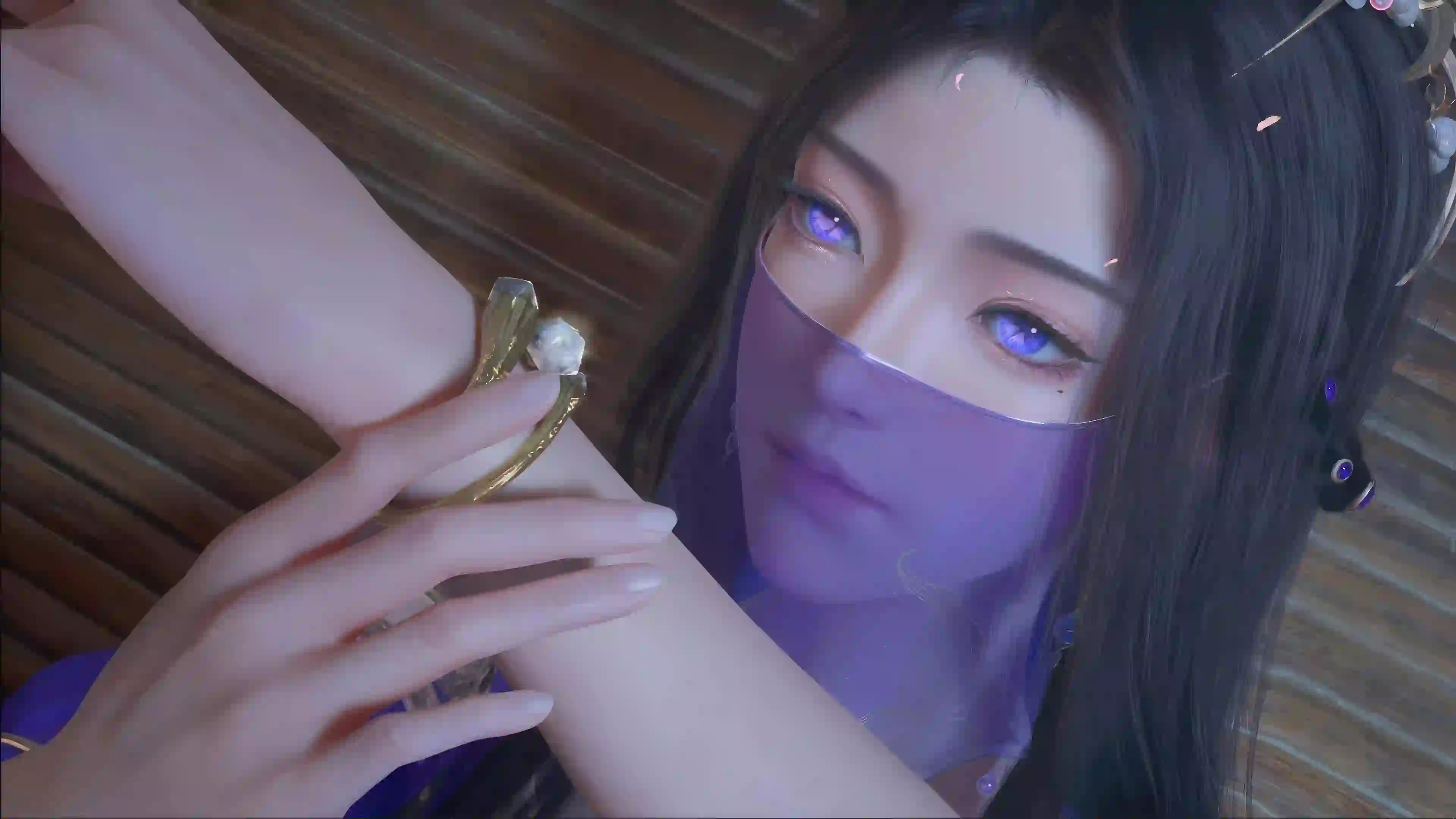 紫灵 紫色面纱 凡人修仙传 手镯