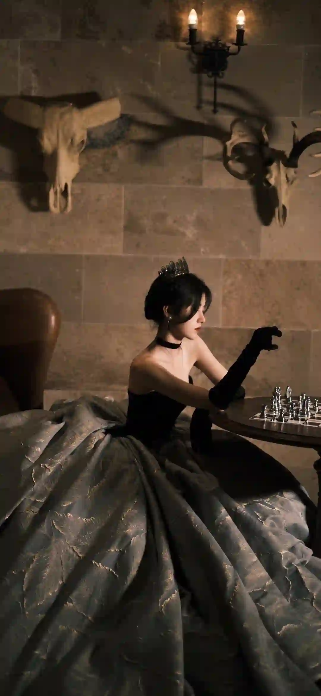 美女明星壁纸 鞠婧祎 长裙 时尚