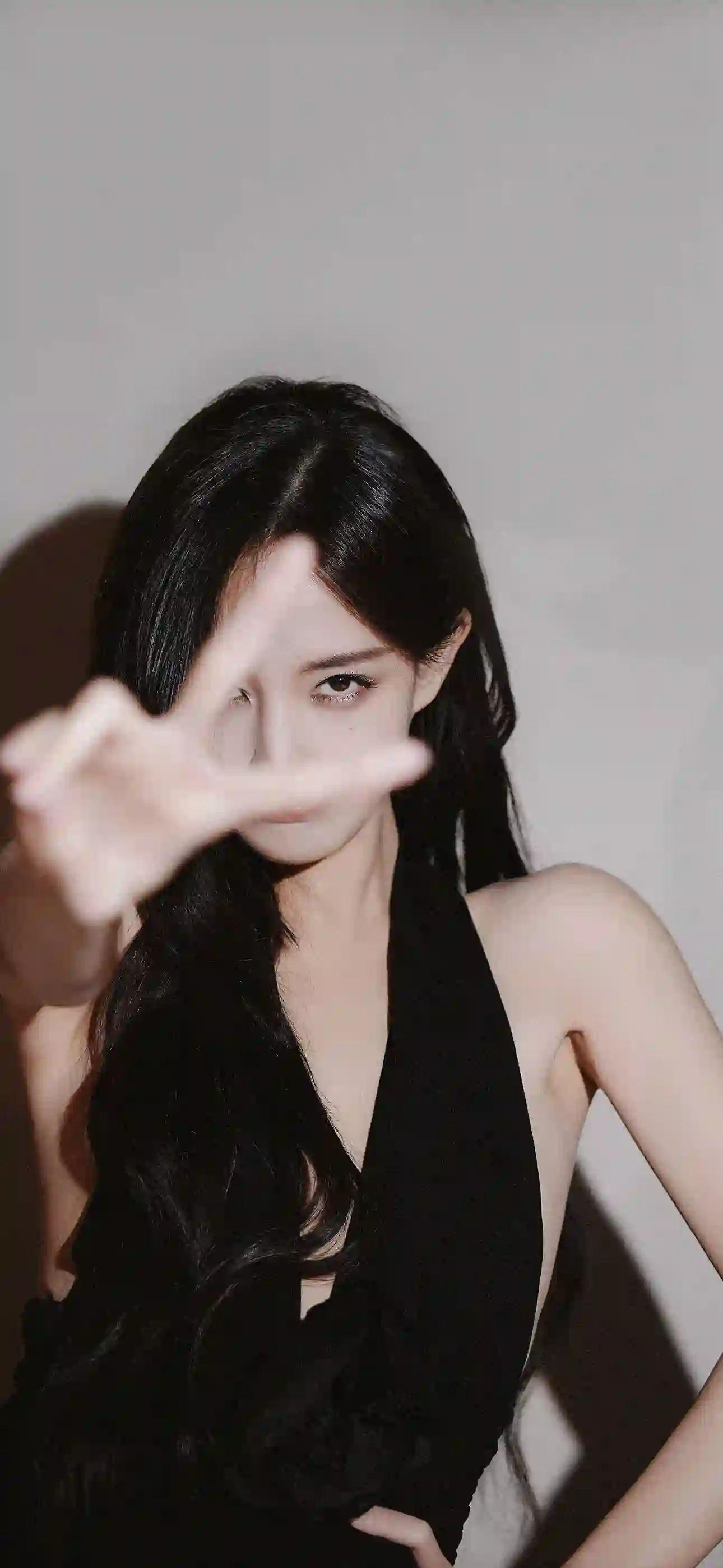 长发美女 清纯 李一桐 性美女 黑色衣服