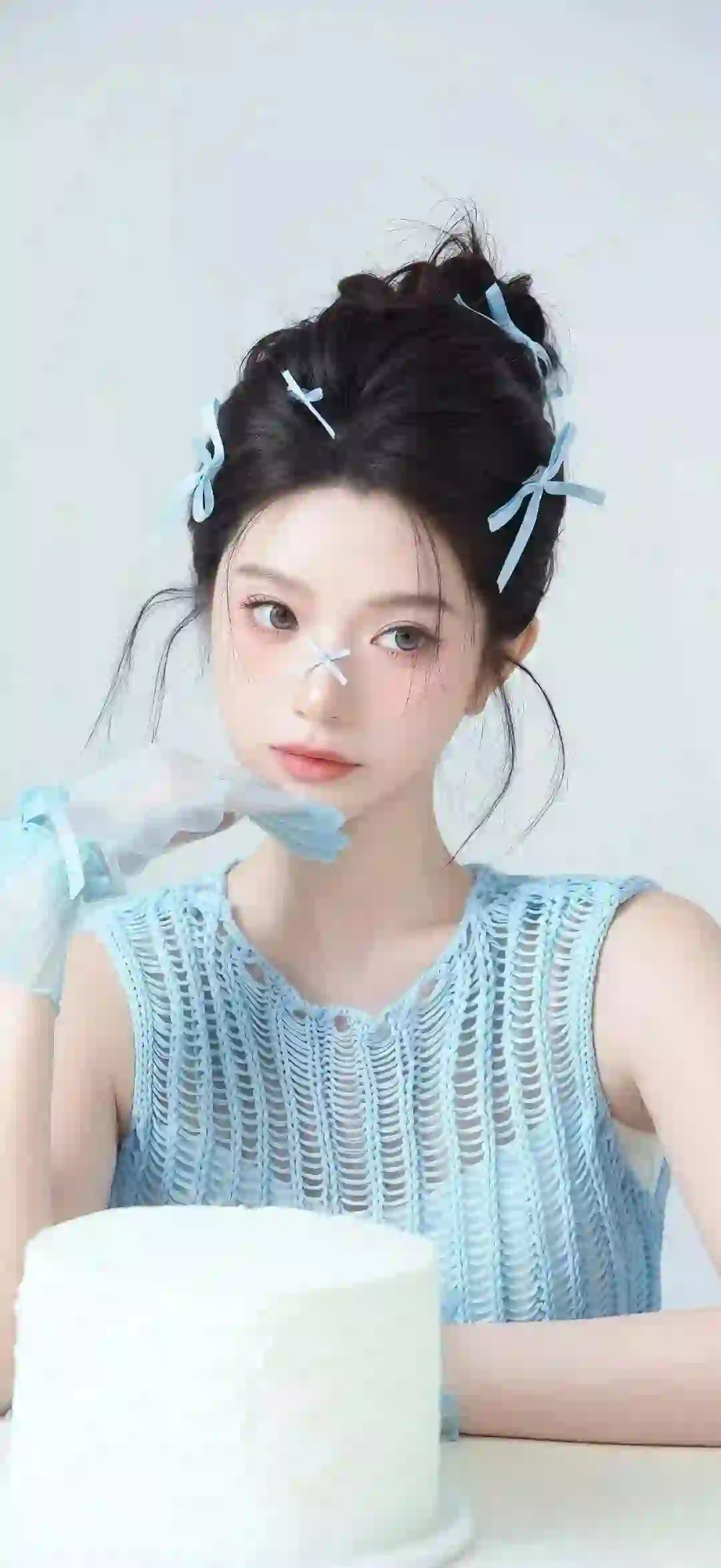 丸子头 蛋糕 长发清纯美女 小清新 个性