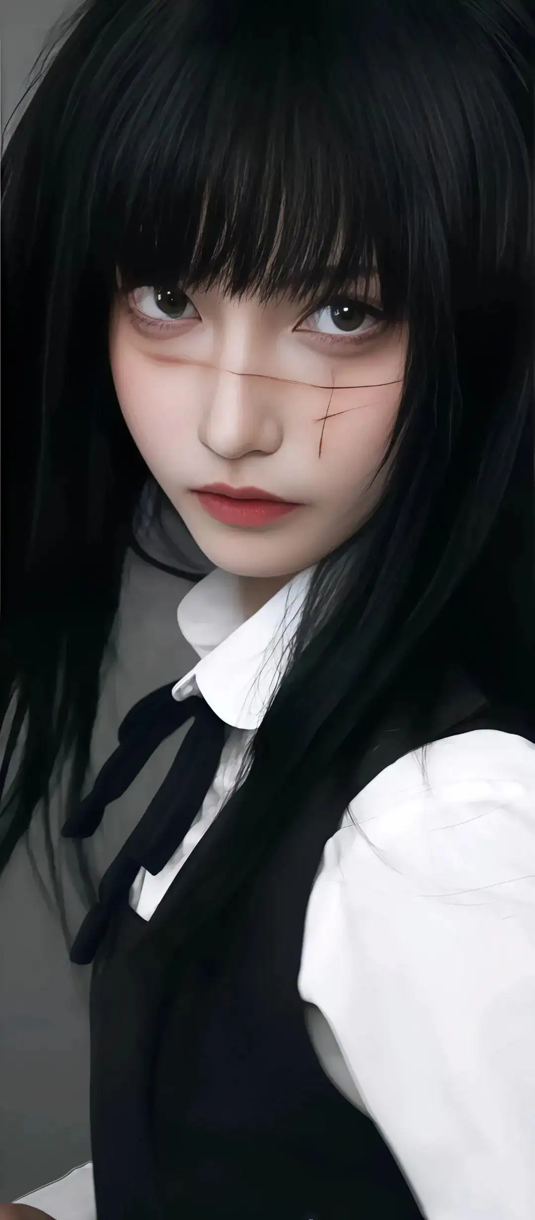 jk制服｜学生装｜黑发女孩｜酷酷