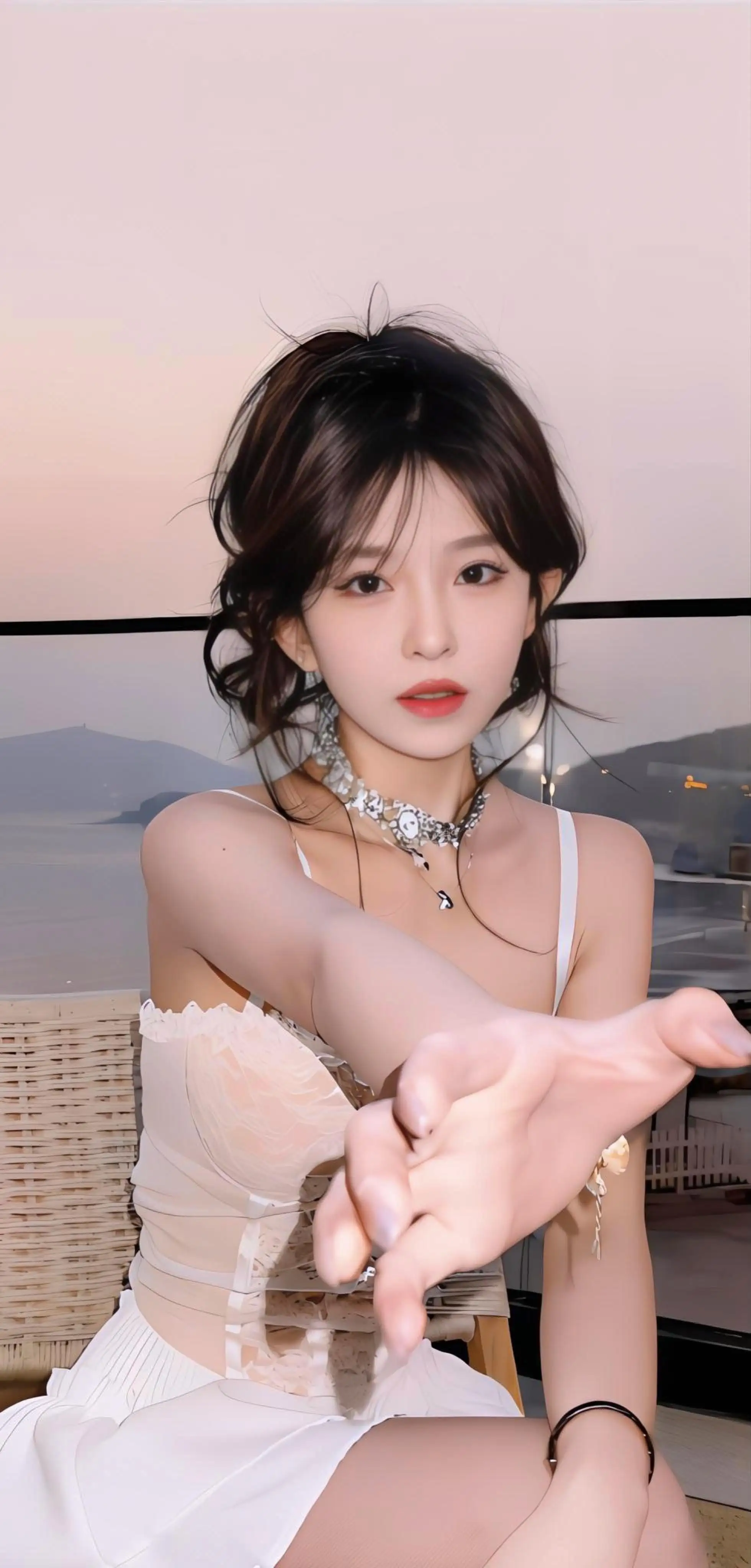 可爱 性感吊带 美女
