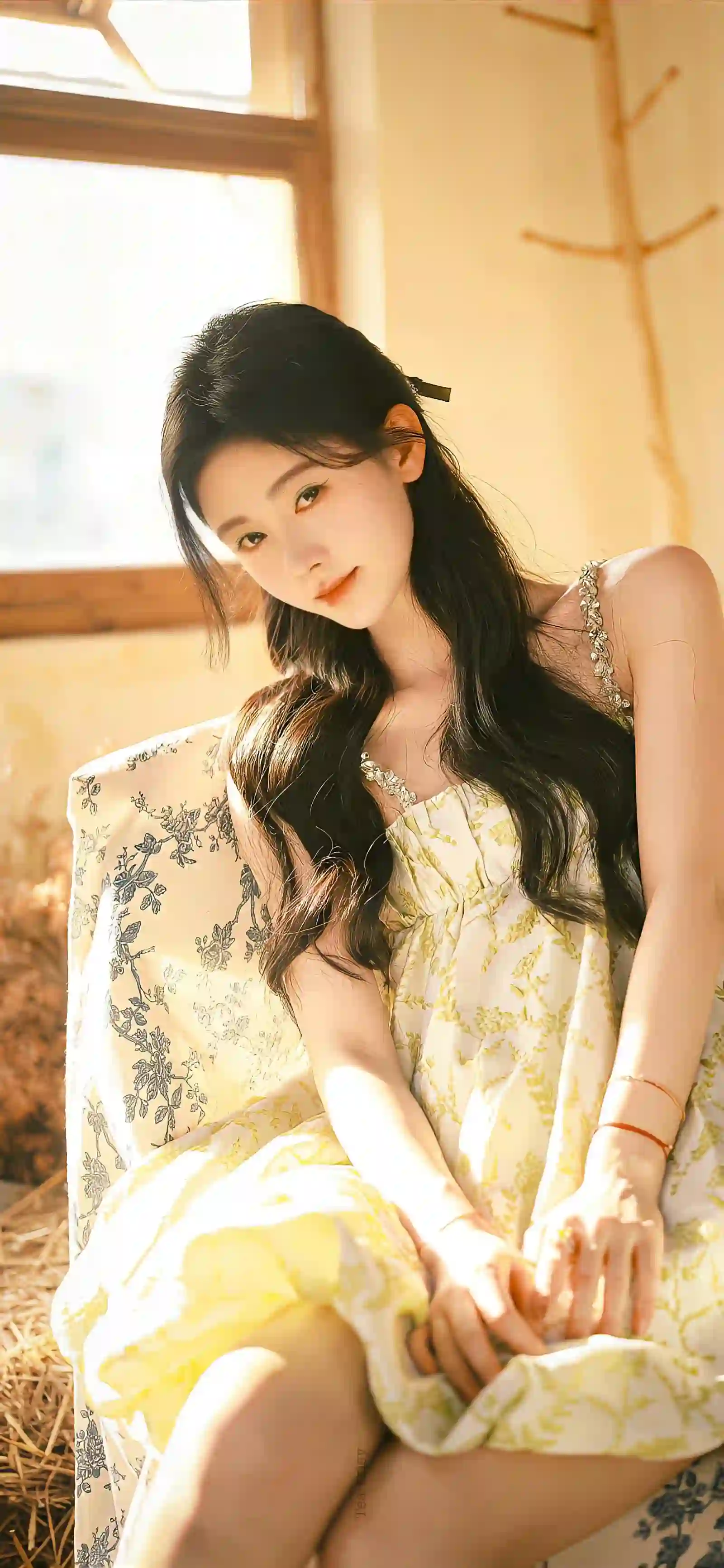 碎花裙 少女 温柔写真 阳光 人像摄影 清纯美女 鞠婧祎