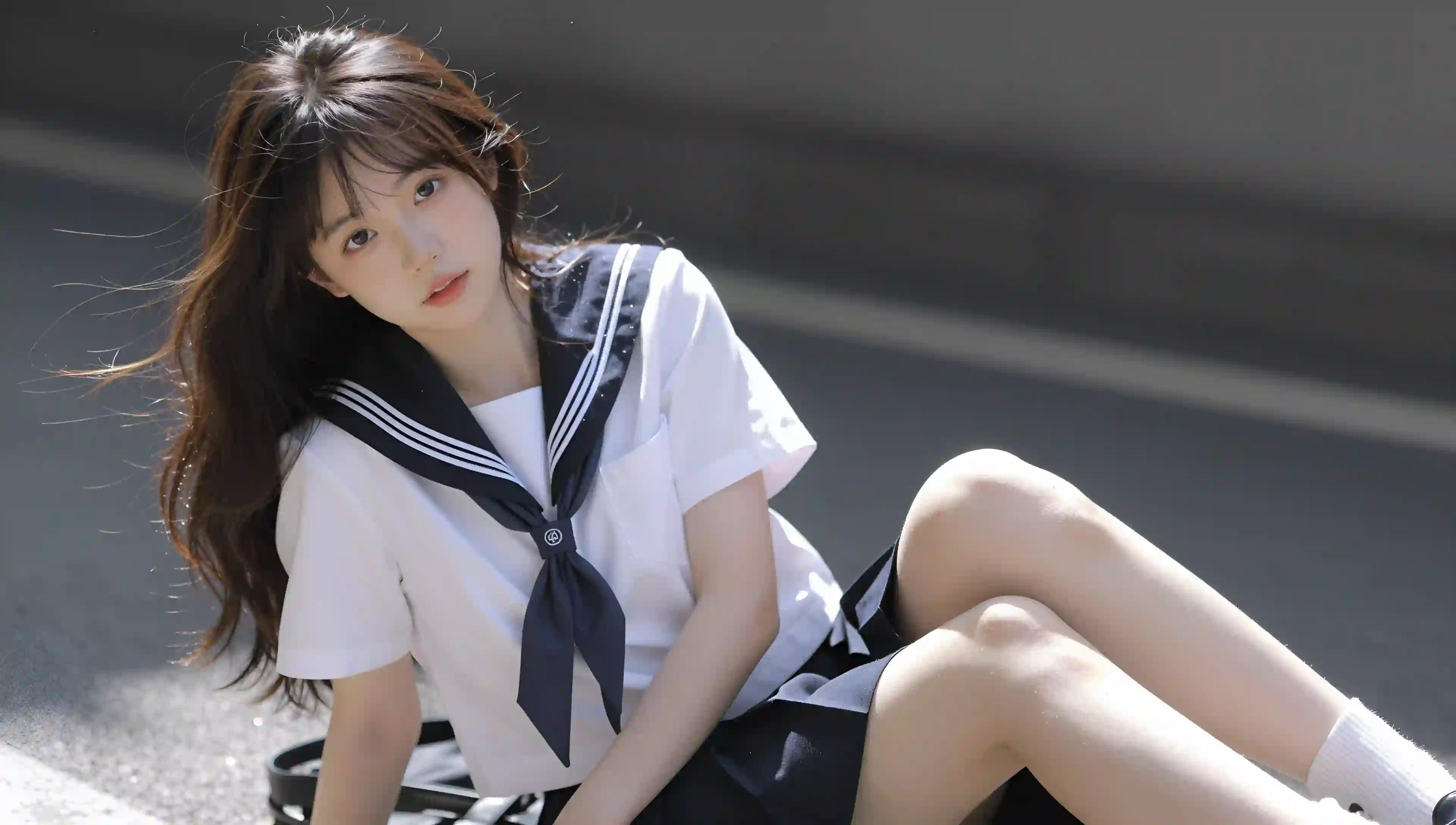 水手服少女 校园风 清纯 阳光 写真 长发