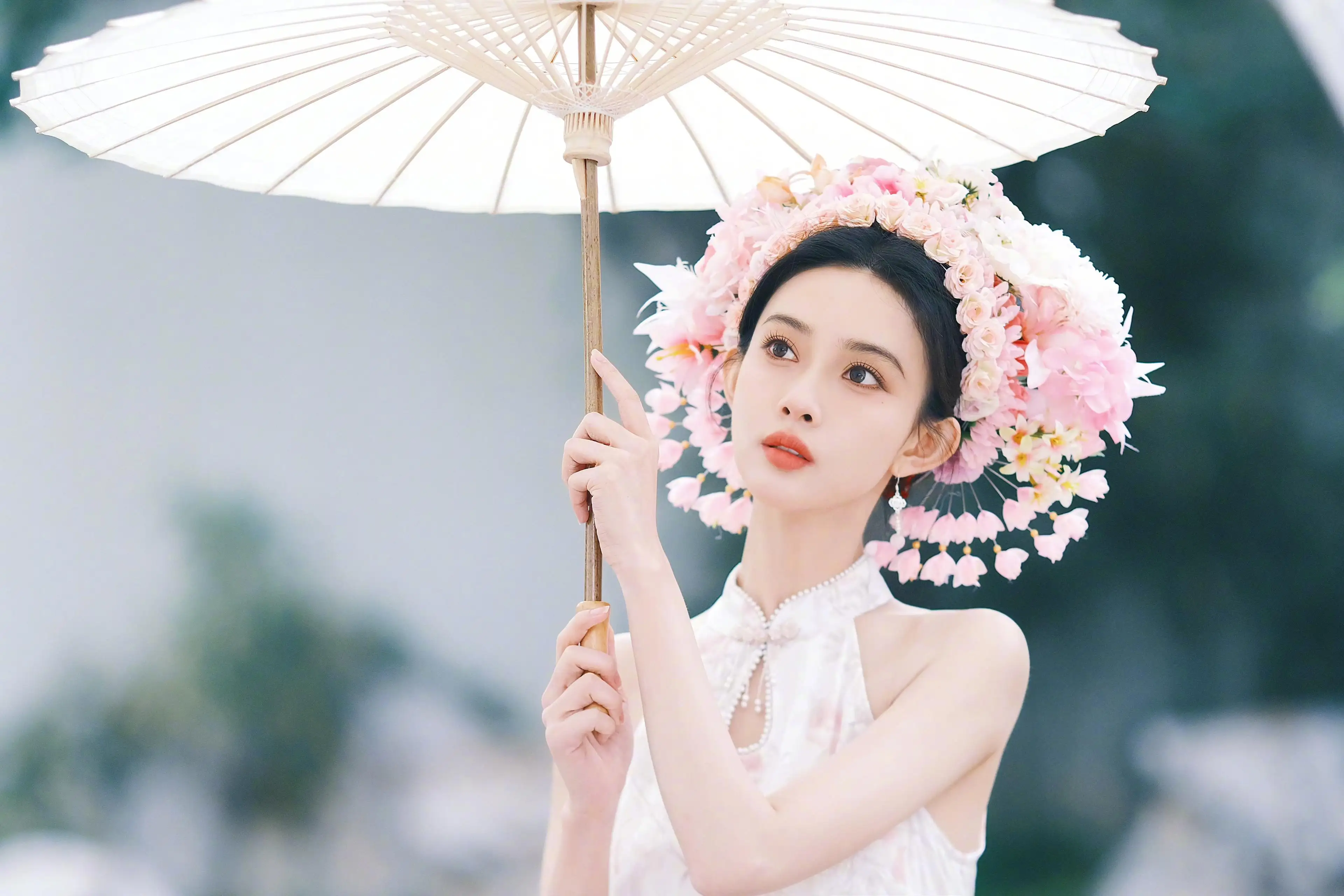 古风 油纸伞 美女 孟子义 4K壁纸