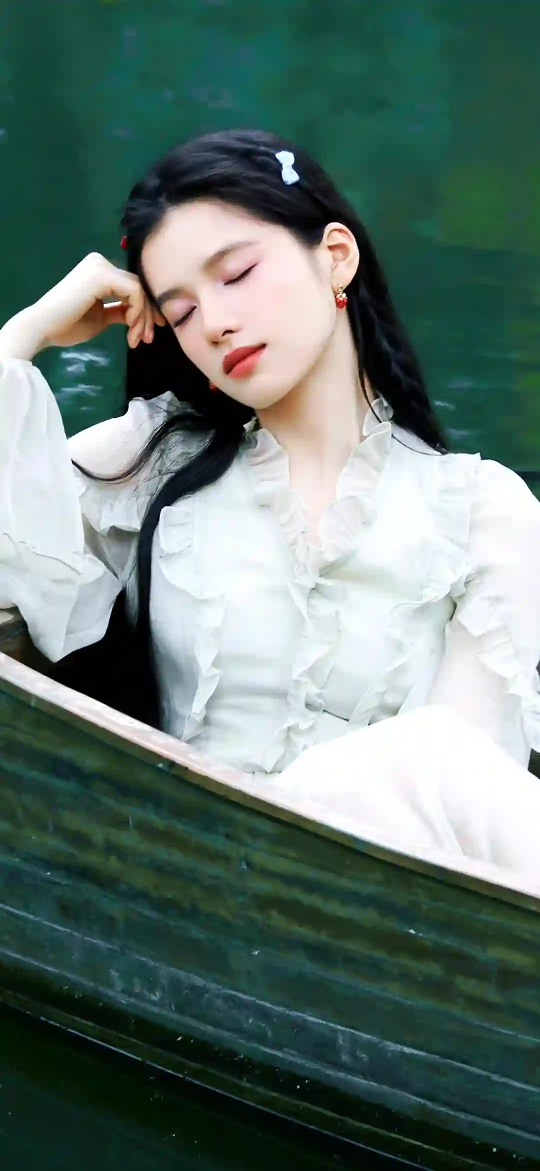 美女 白色衣服 张婧仪 户外写真