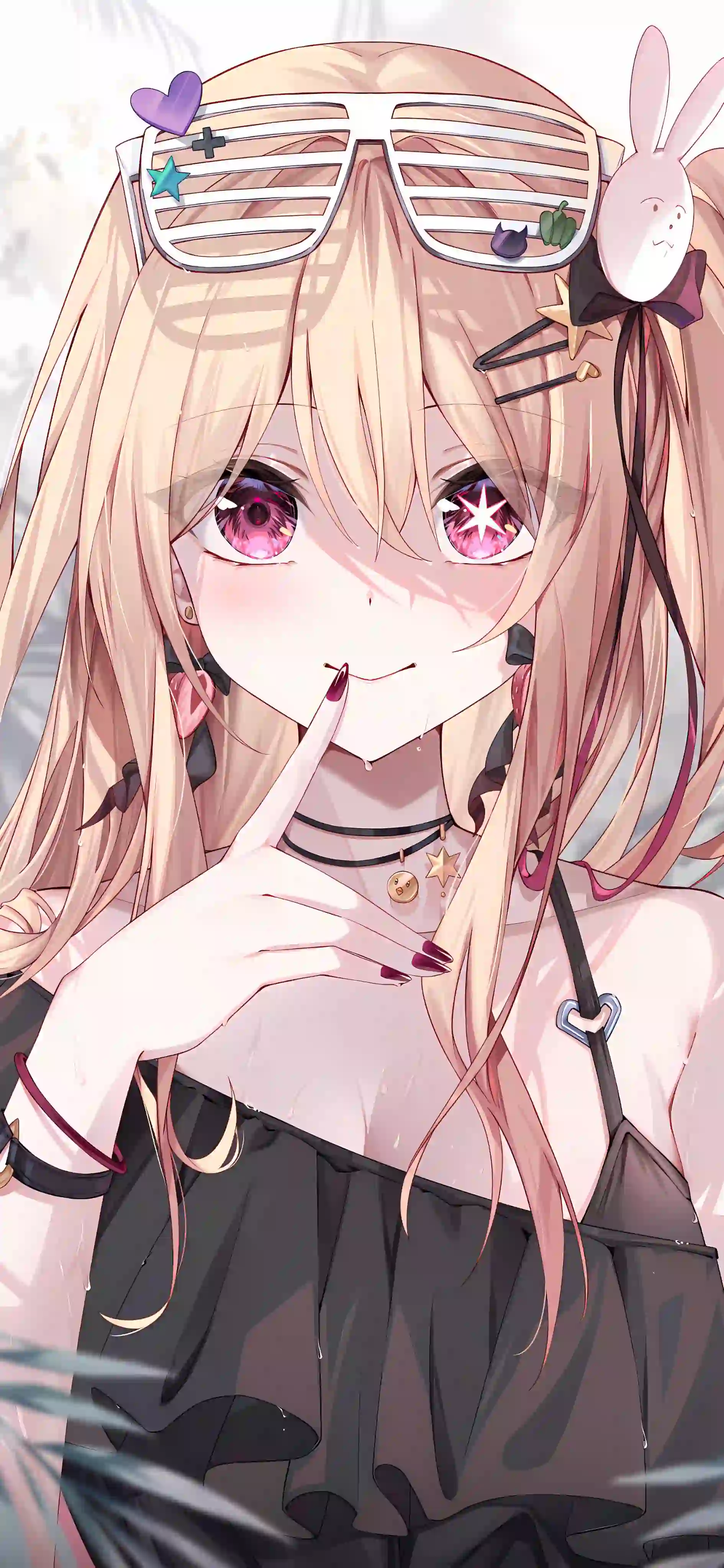 动漫女孩 可爱 黑丝长裙 