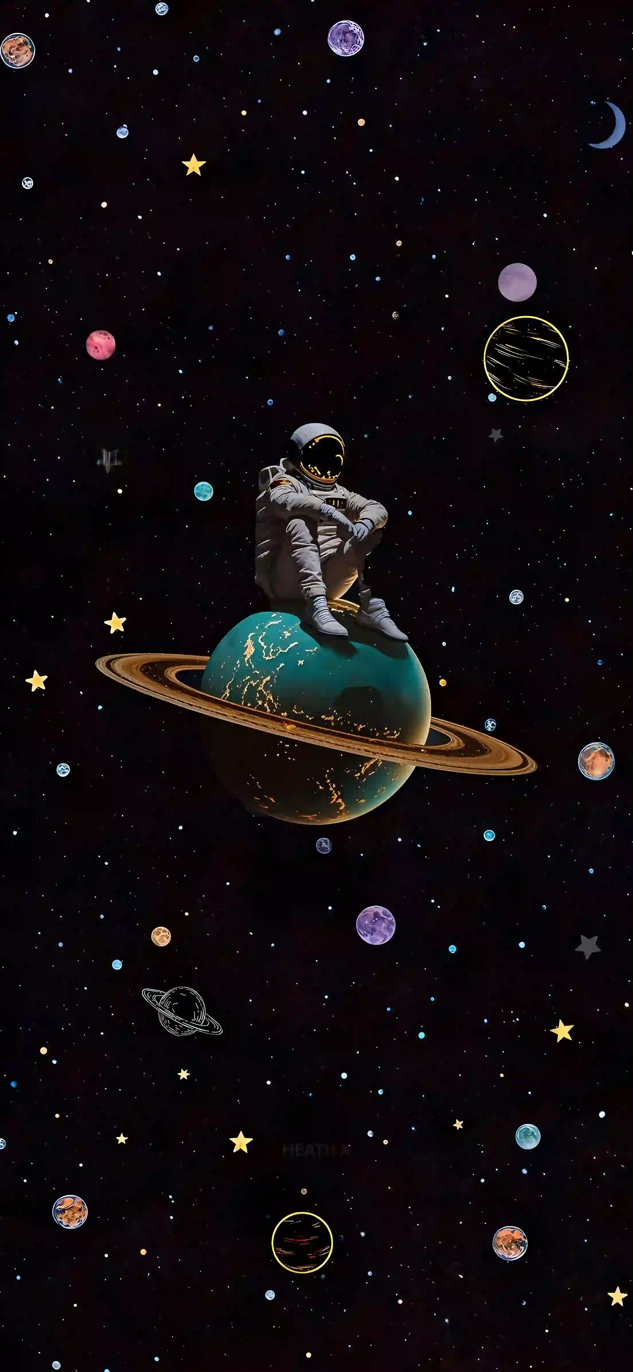 行星 星环 宇宙 星空 宇航员 