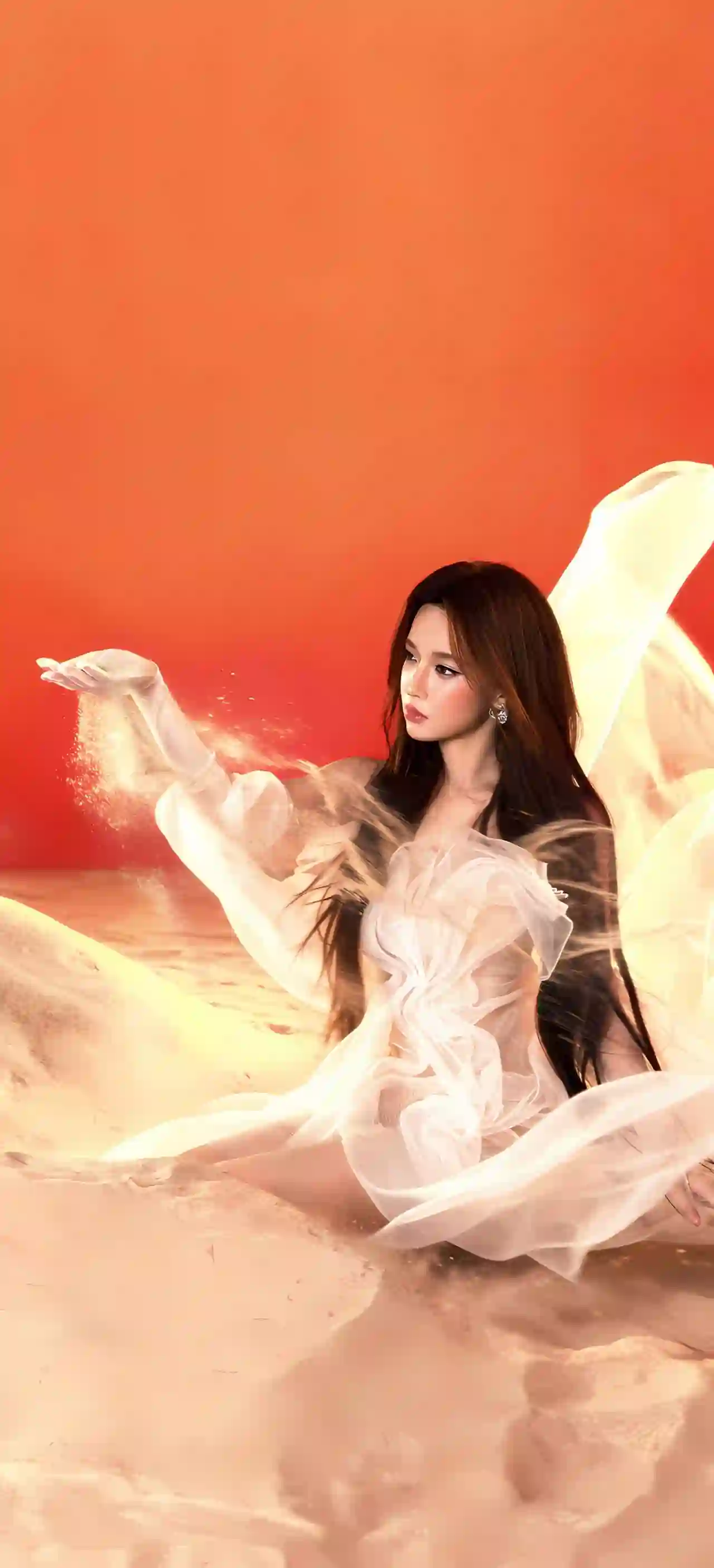 唯美 美女 纱裙 光影 3D艺术 手机壁纸 陈潇