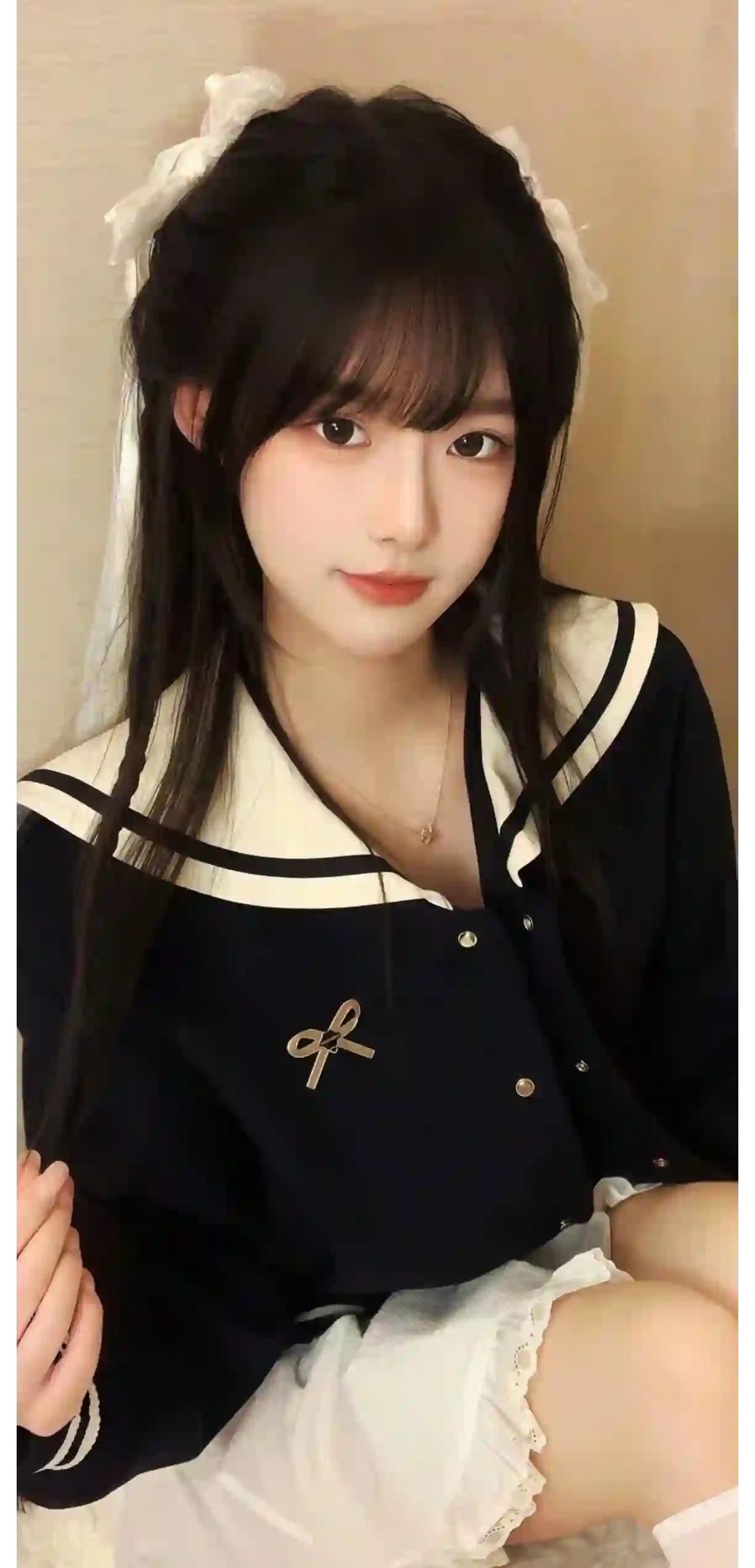 清纯少女 JK制服 水手服 写真 壁纸 长发女孩
