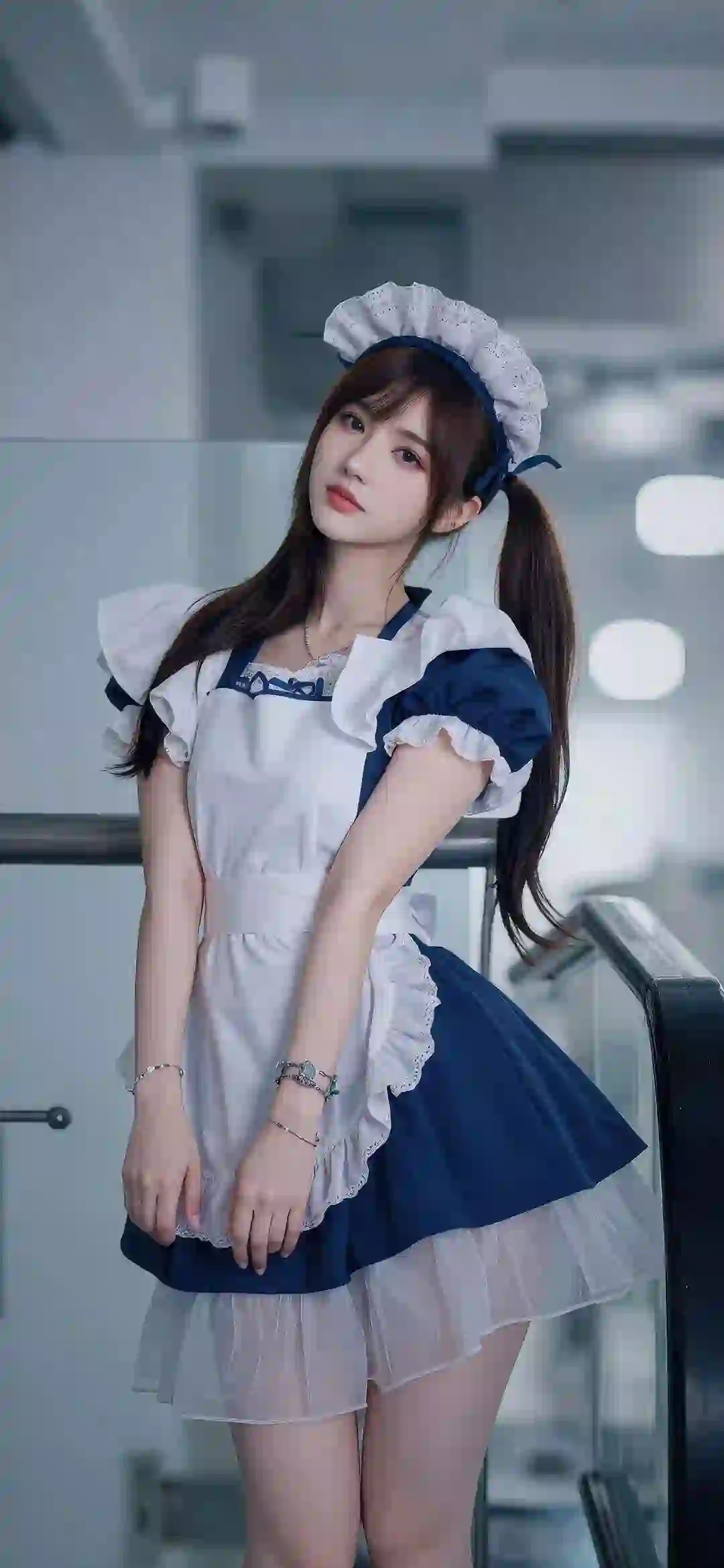 女仆穿搭 长发性感美女 双马尾