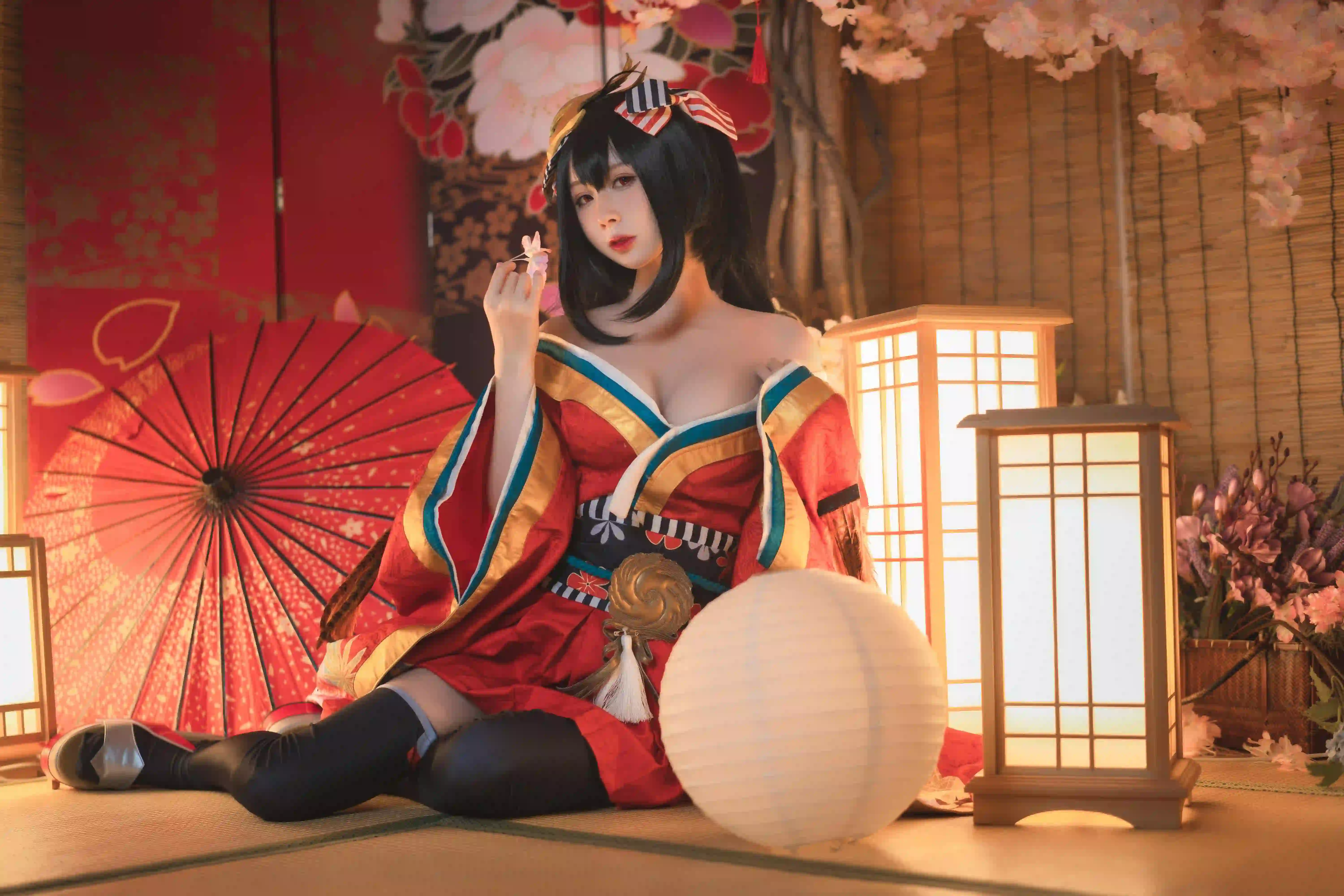 长发性感美女  日式风格穿搭