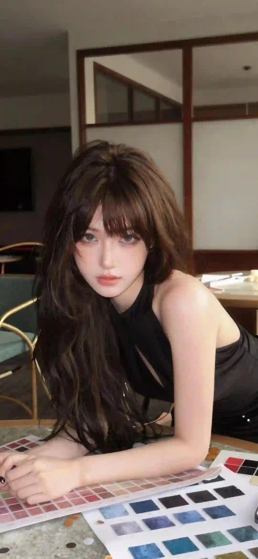 长发女性 室内 人像 摄影 写真