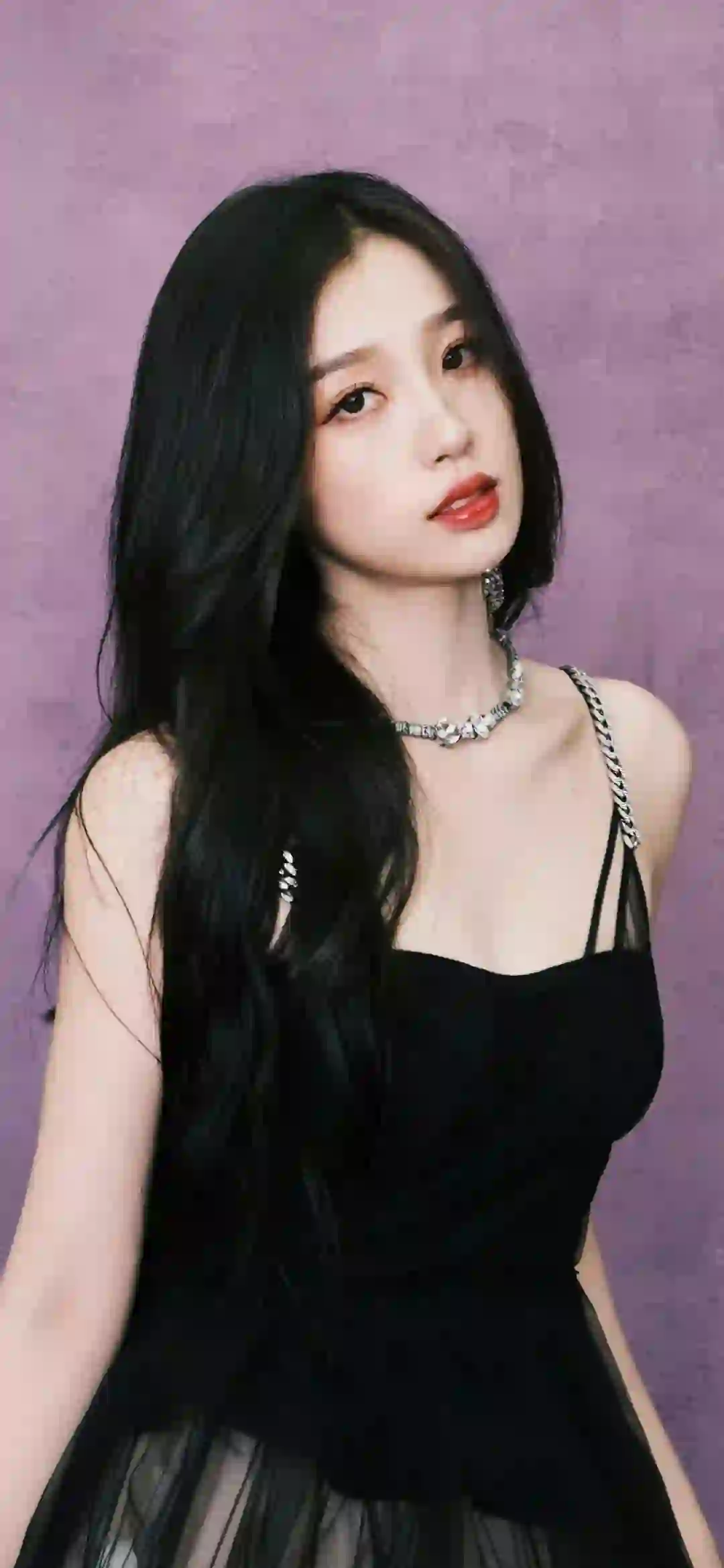 长发黑裙美女 虞书欣 性感甜美女孩
