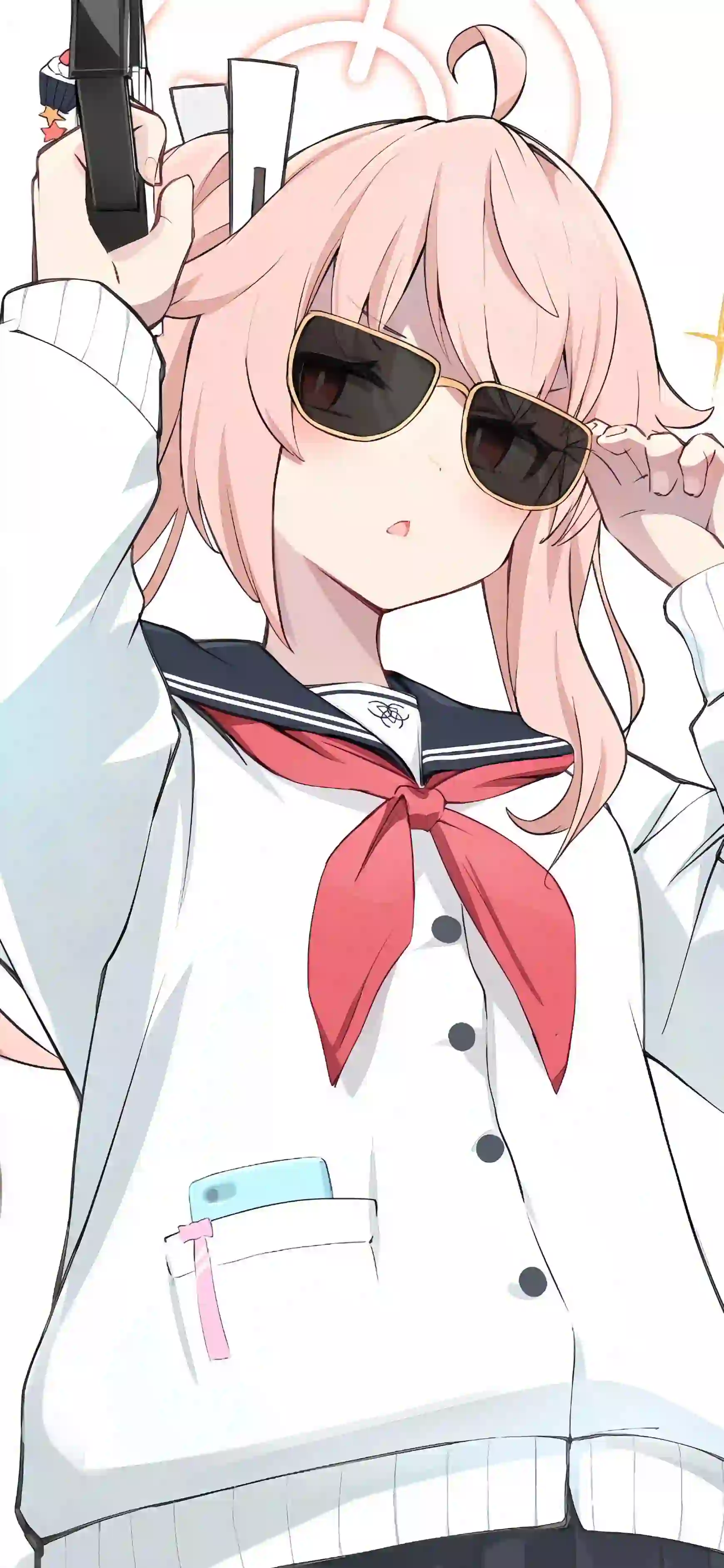 戴着墨镜的动漫女孩 动漫女孩 二次元女孩 墨镜