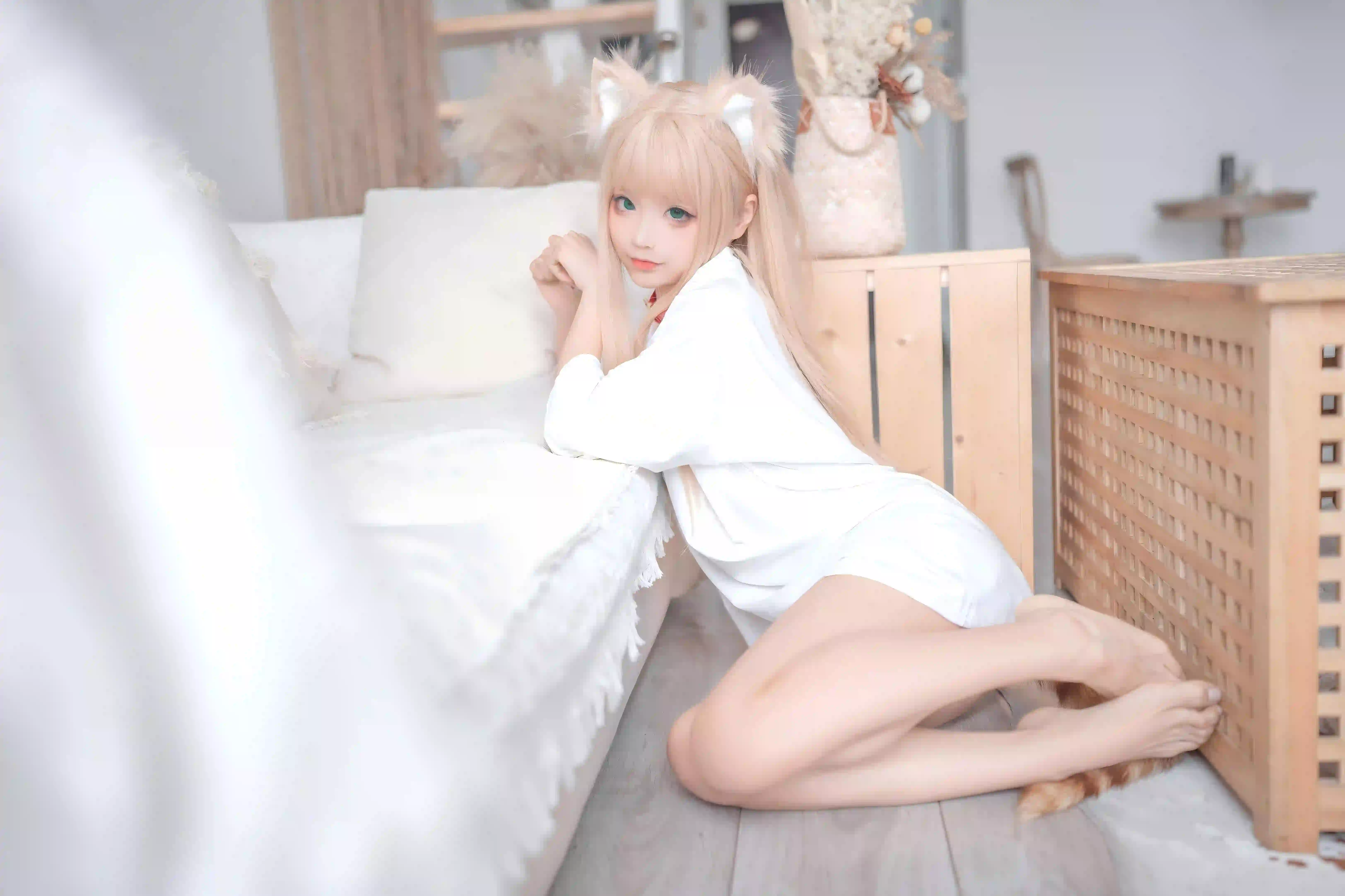 猫耳女孩 居家写真 可爱 coser 长腿
