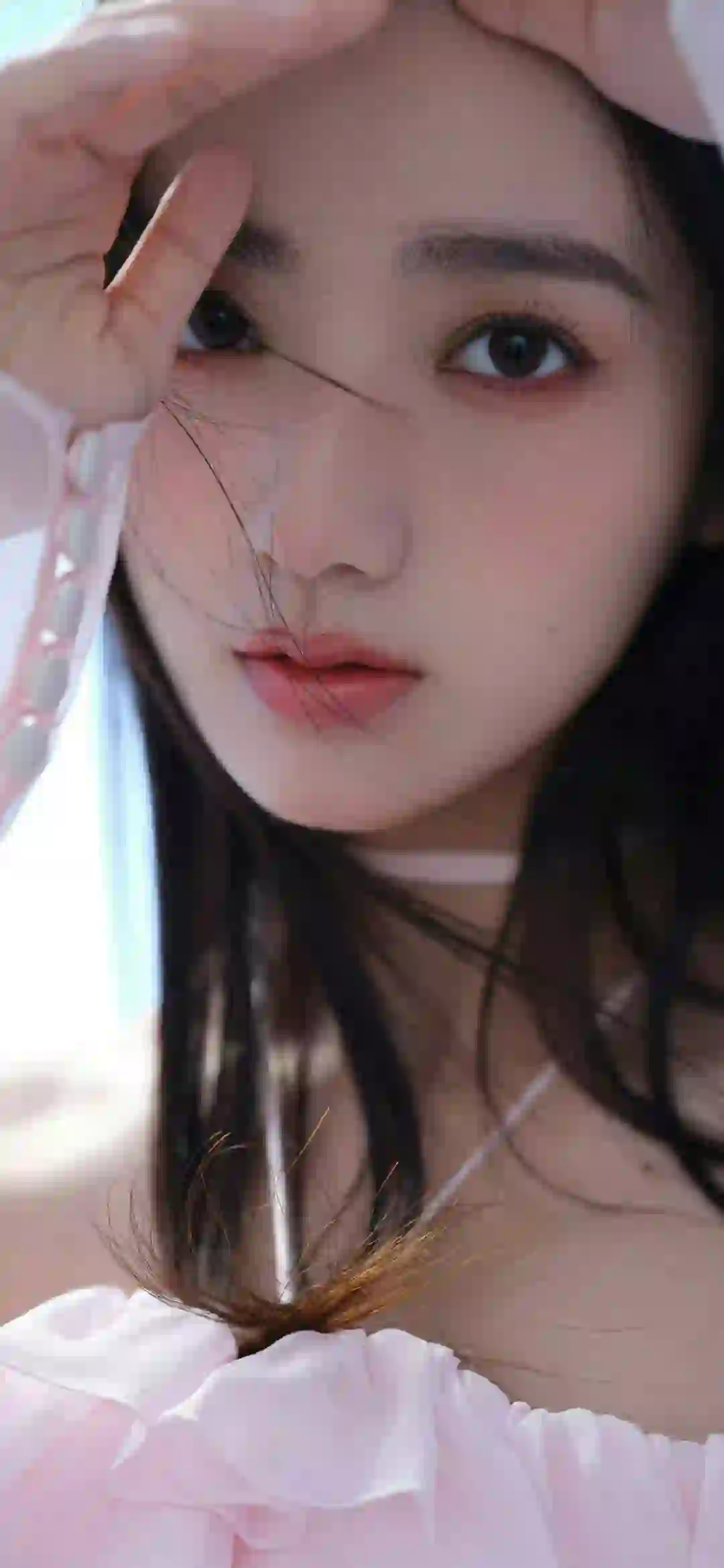 清纯美女 粉红色 清纯 抹胸