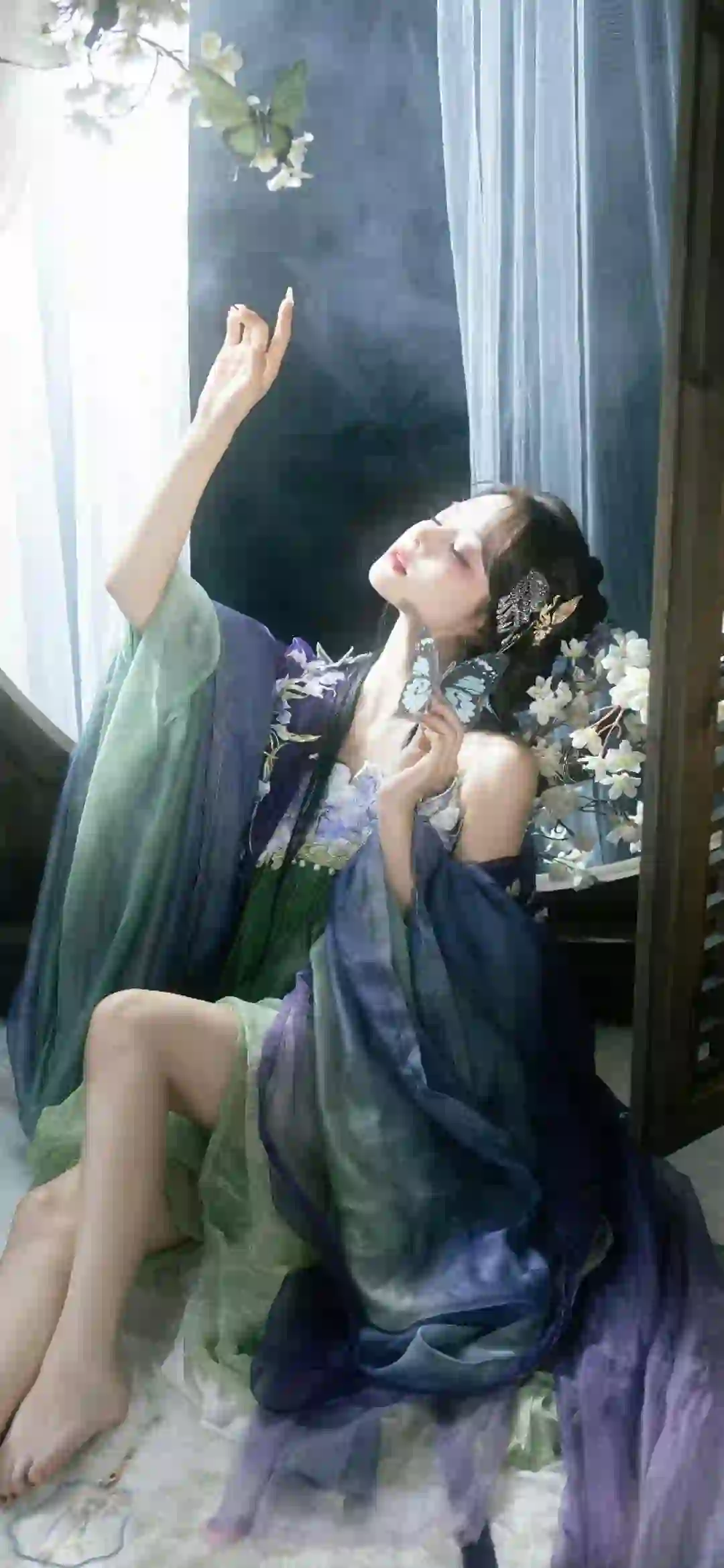 长腿美女 性感美女 居家 古风 汉服 古风美女