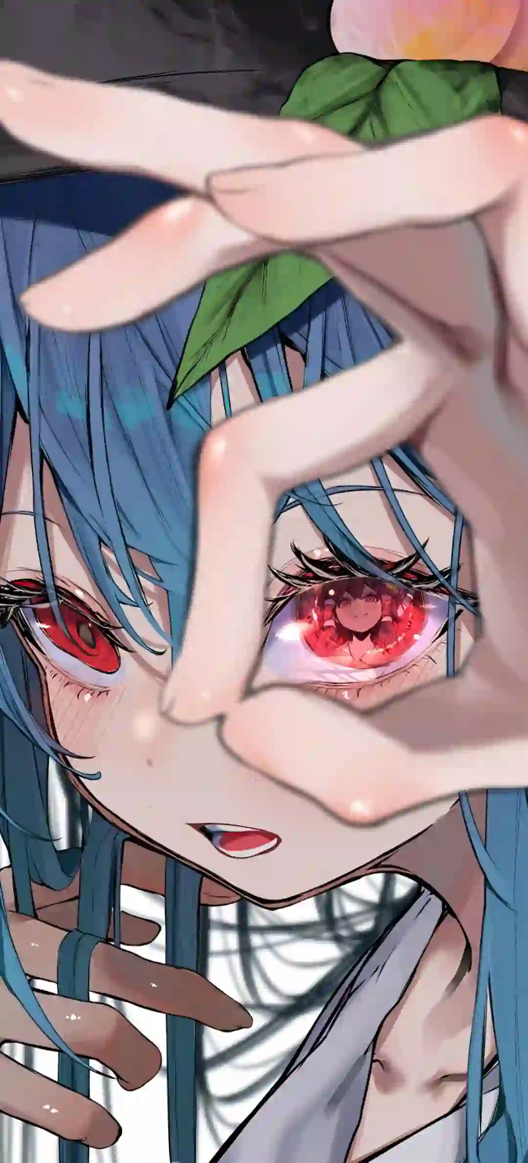 眼睛倒影 动漫女孩