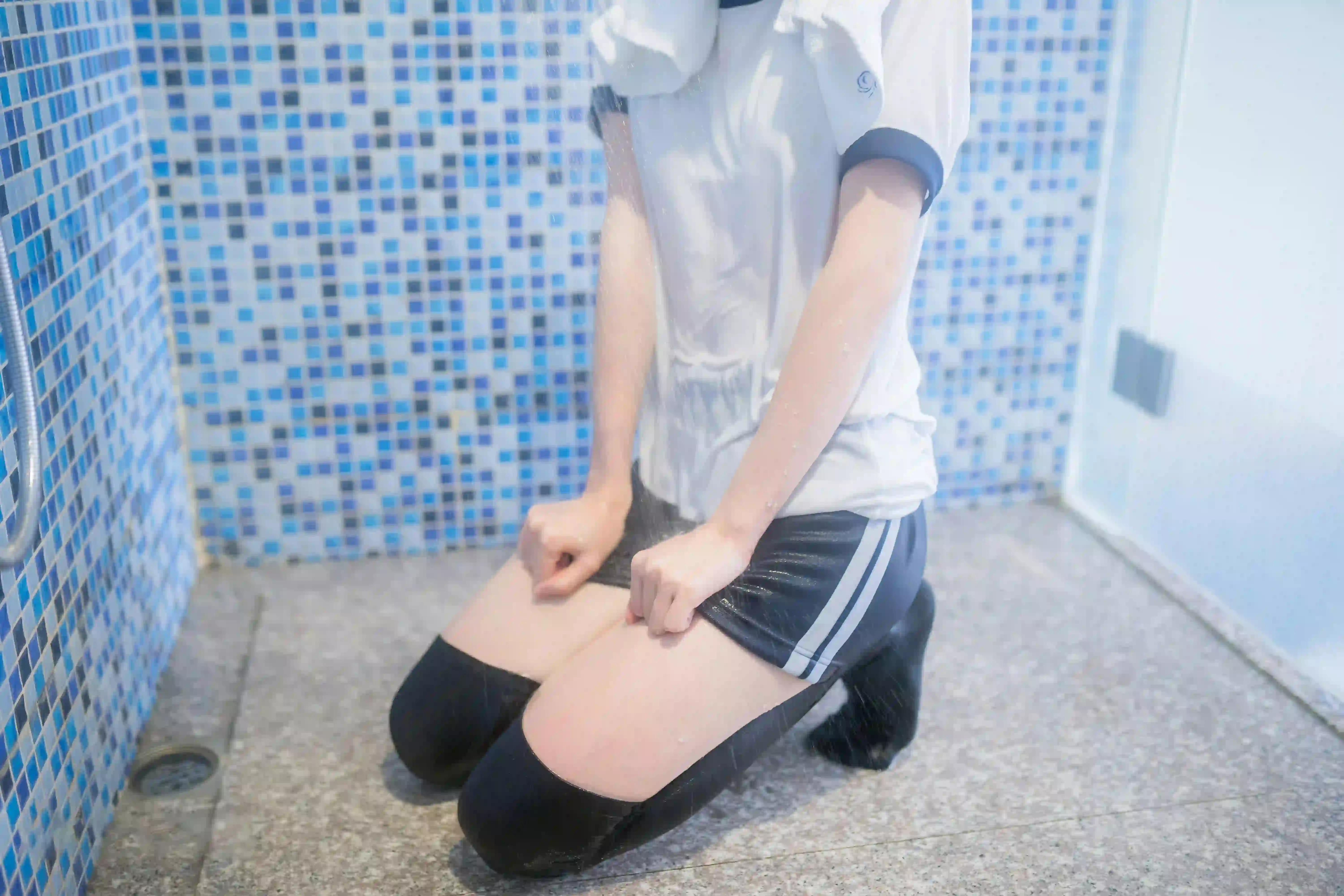 体操服 长发美女 性感美女 丝袜 黑丝 黑色丝袜