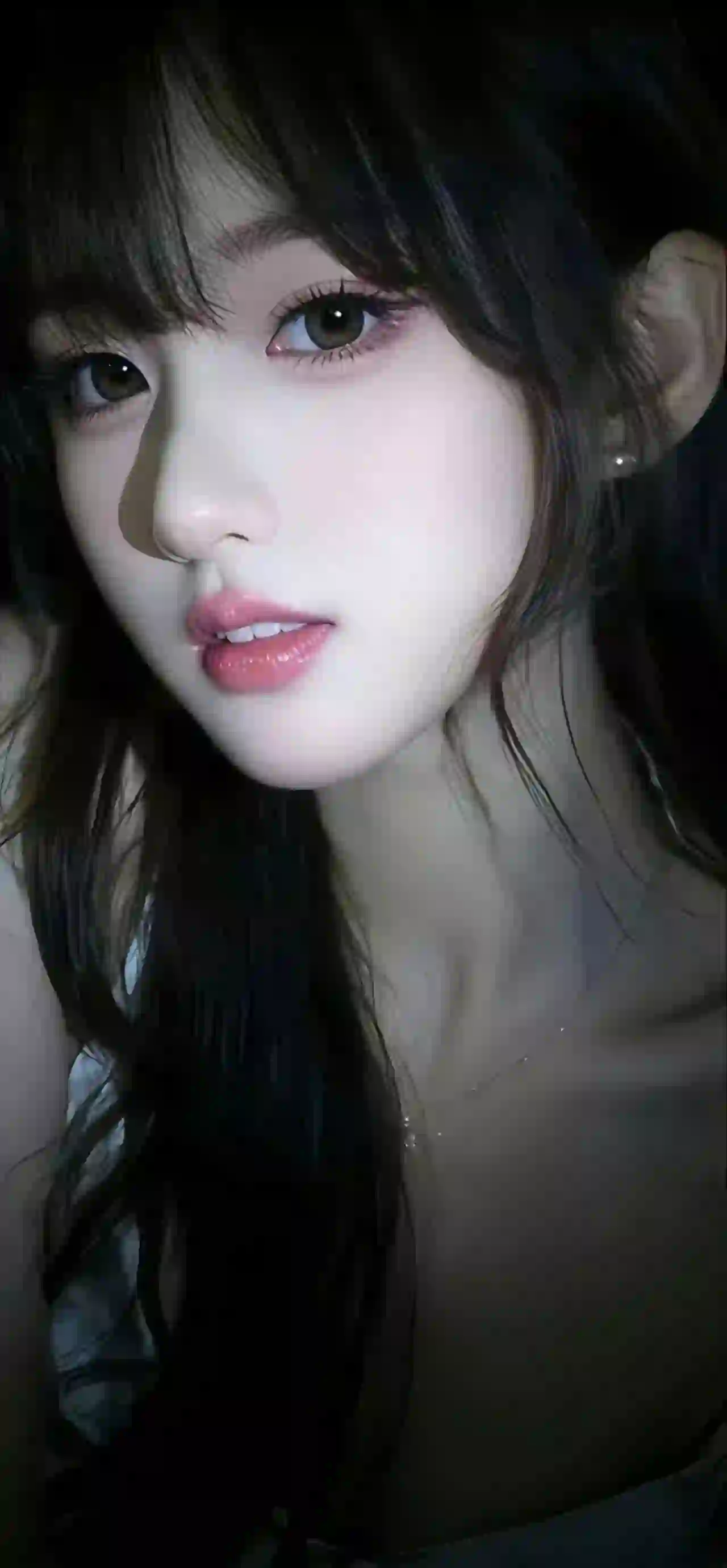 长发美女 侧脸