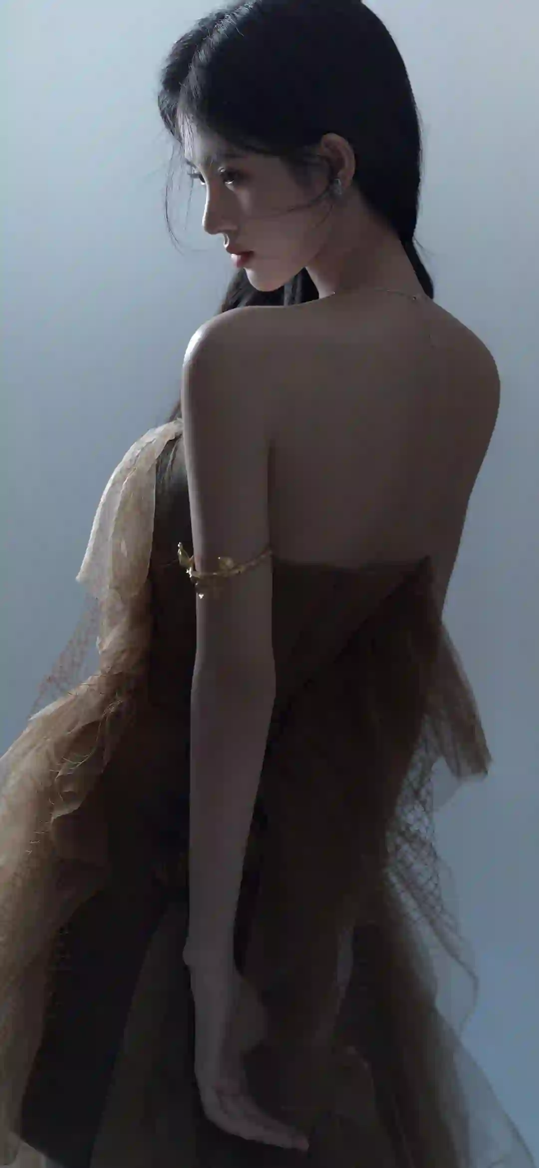 鞠婧祎 美背 长裙美女
