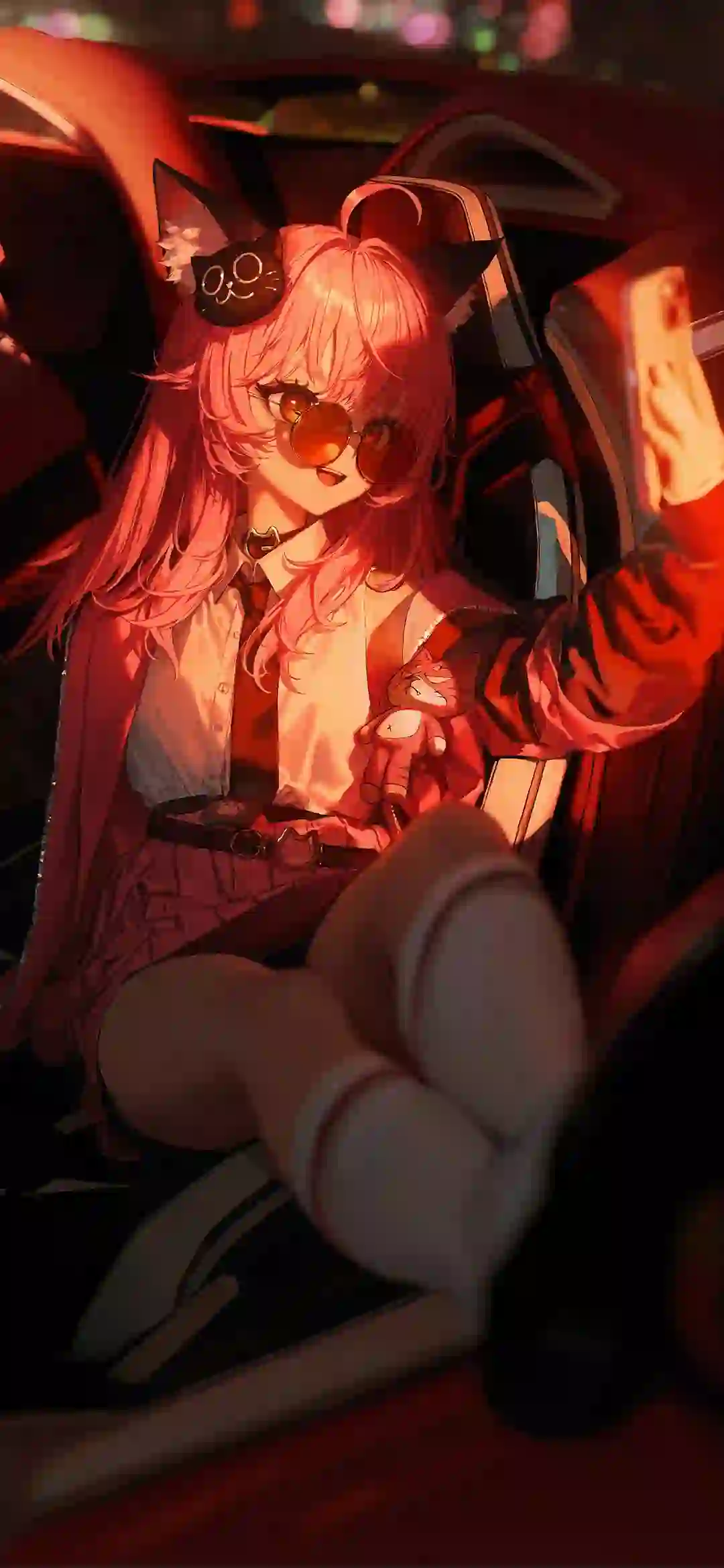 动漫女孩 二次元 可爱 阳光 夕阳