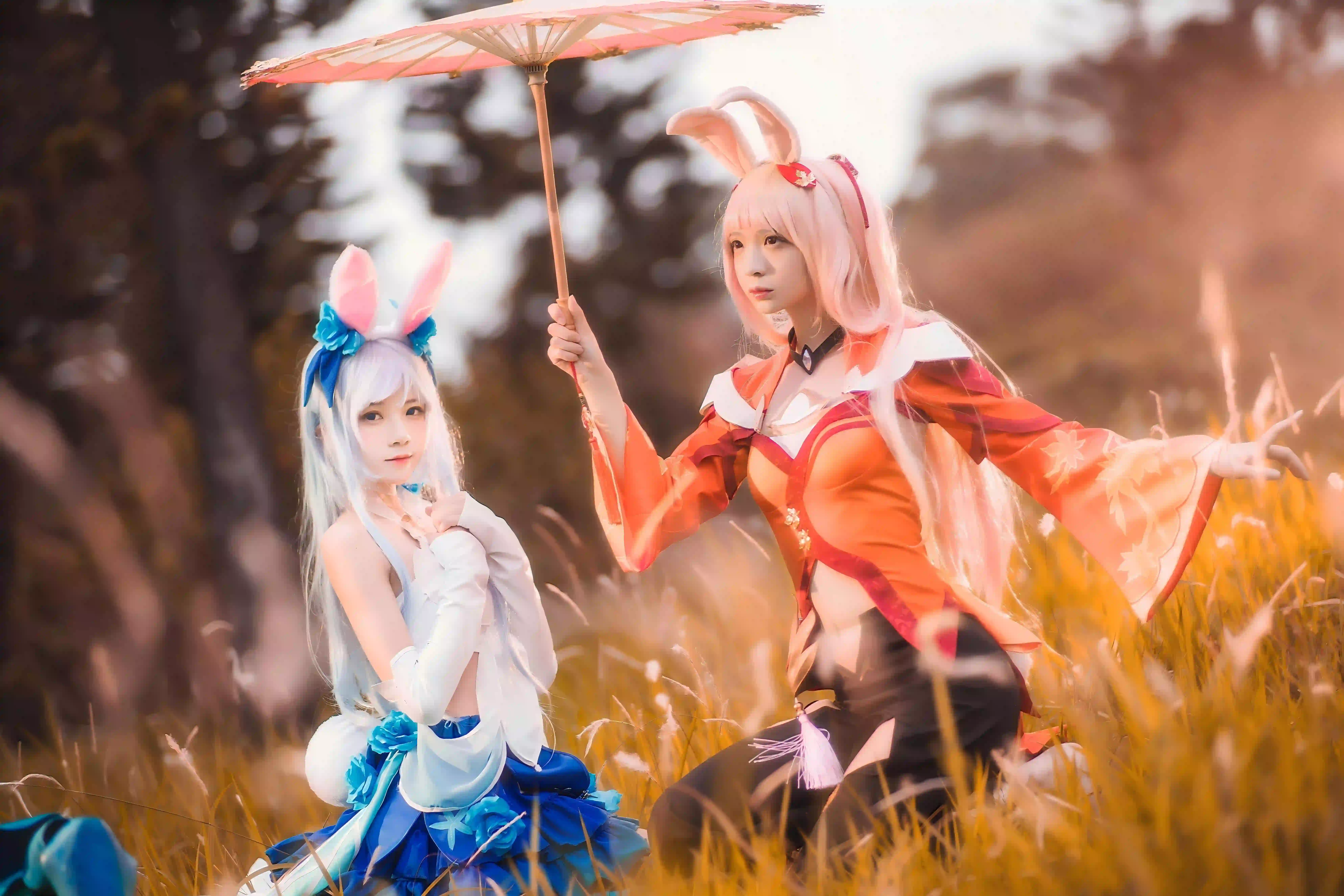 coser 户外 暖色调 美女