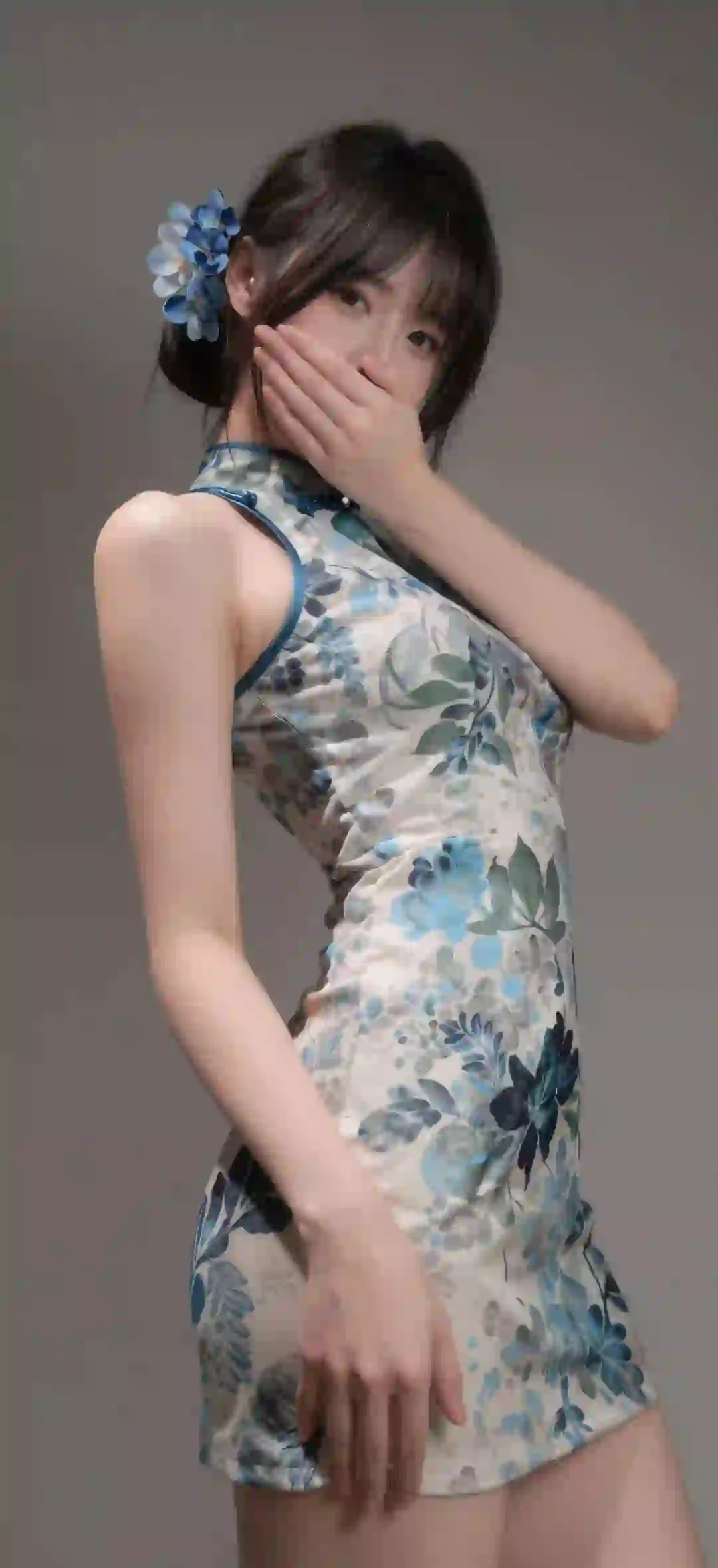 长发美女 古风旗袍美女 性感 古典美女