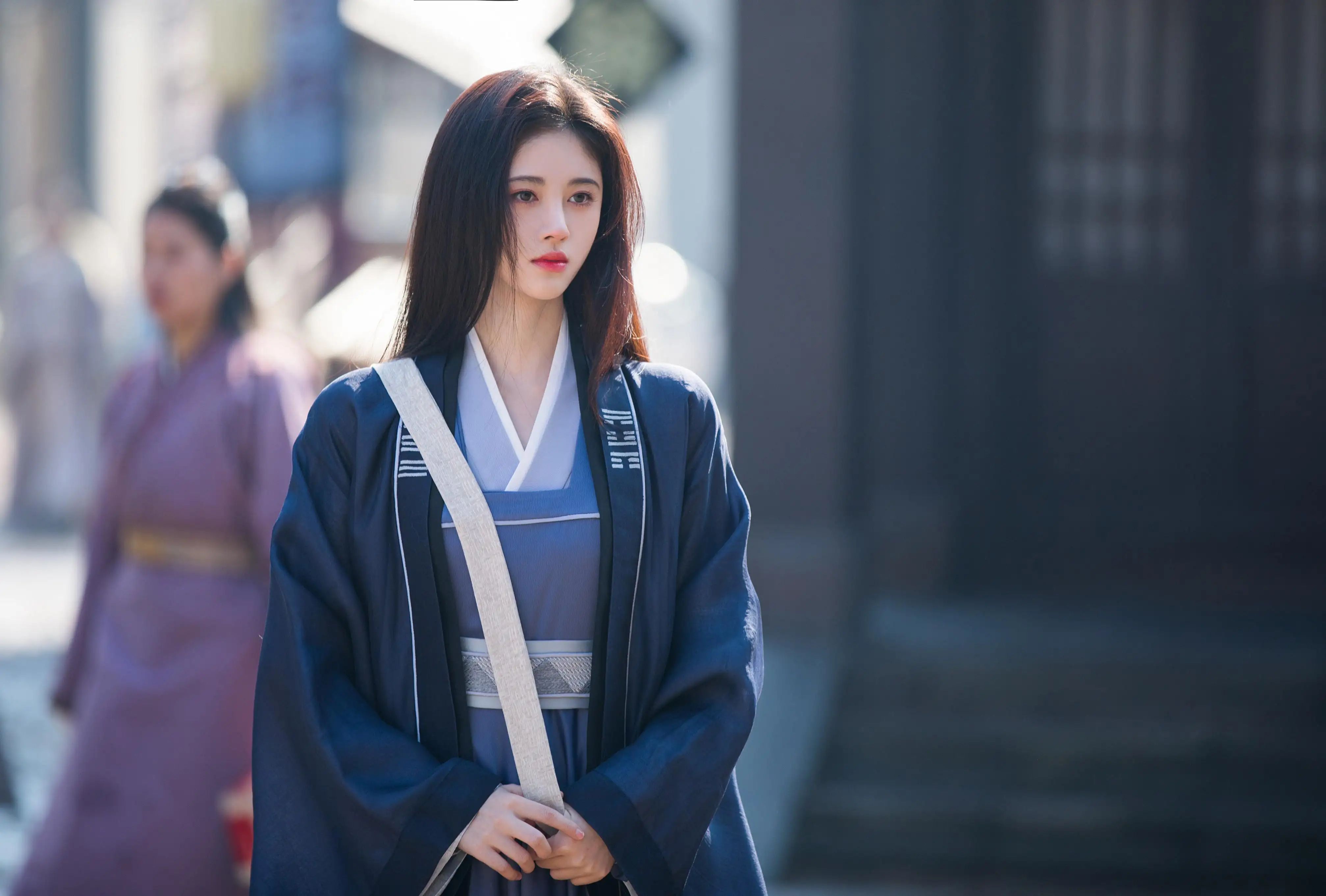 鞠婧祎漂亮书生女装剧照4k美女