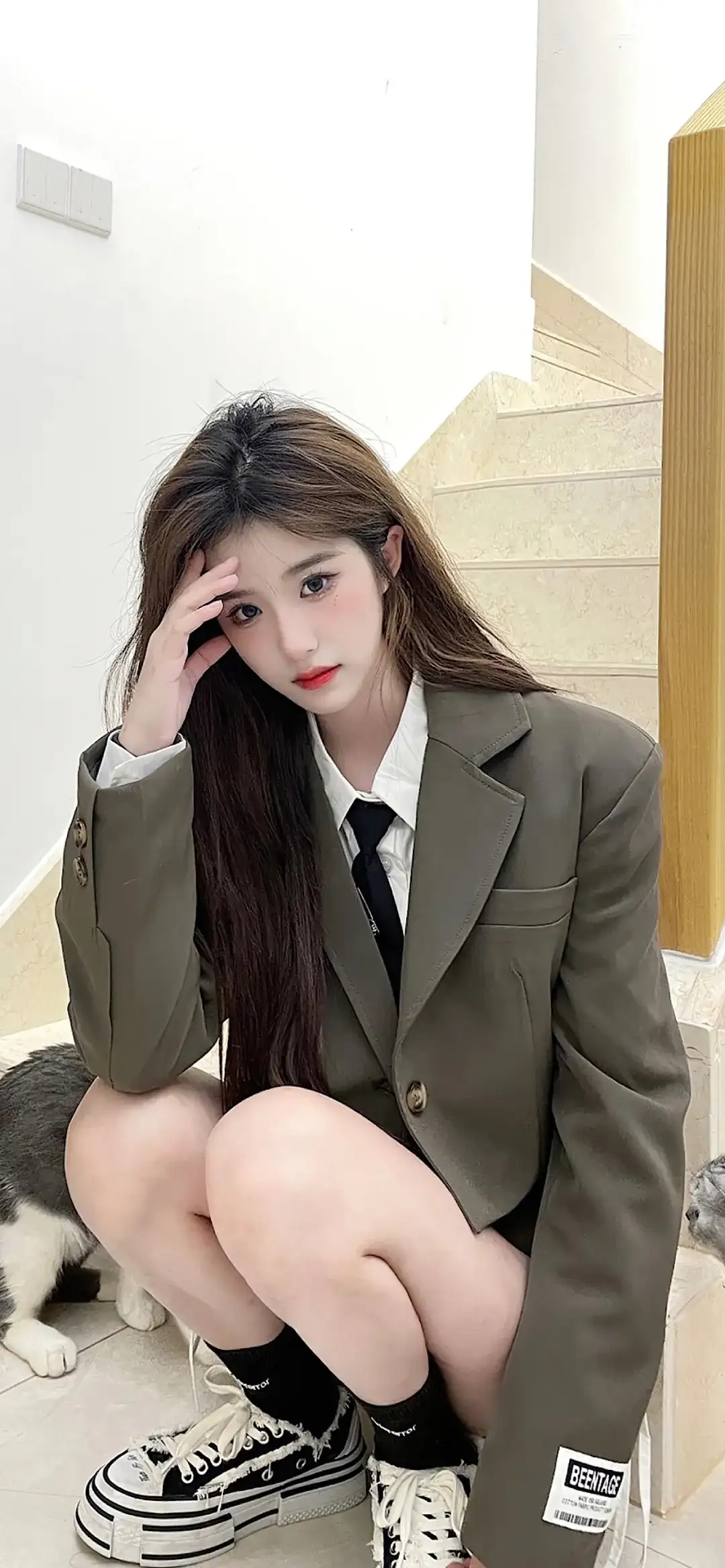 可爱长腿jk美女