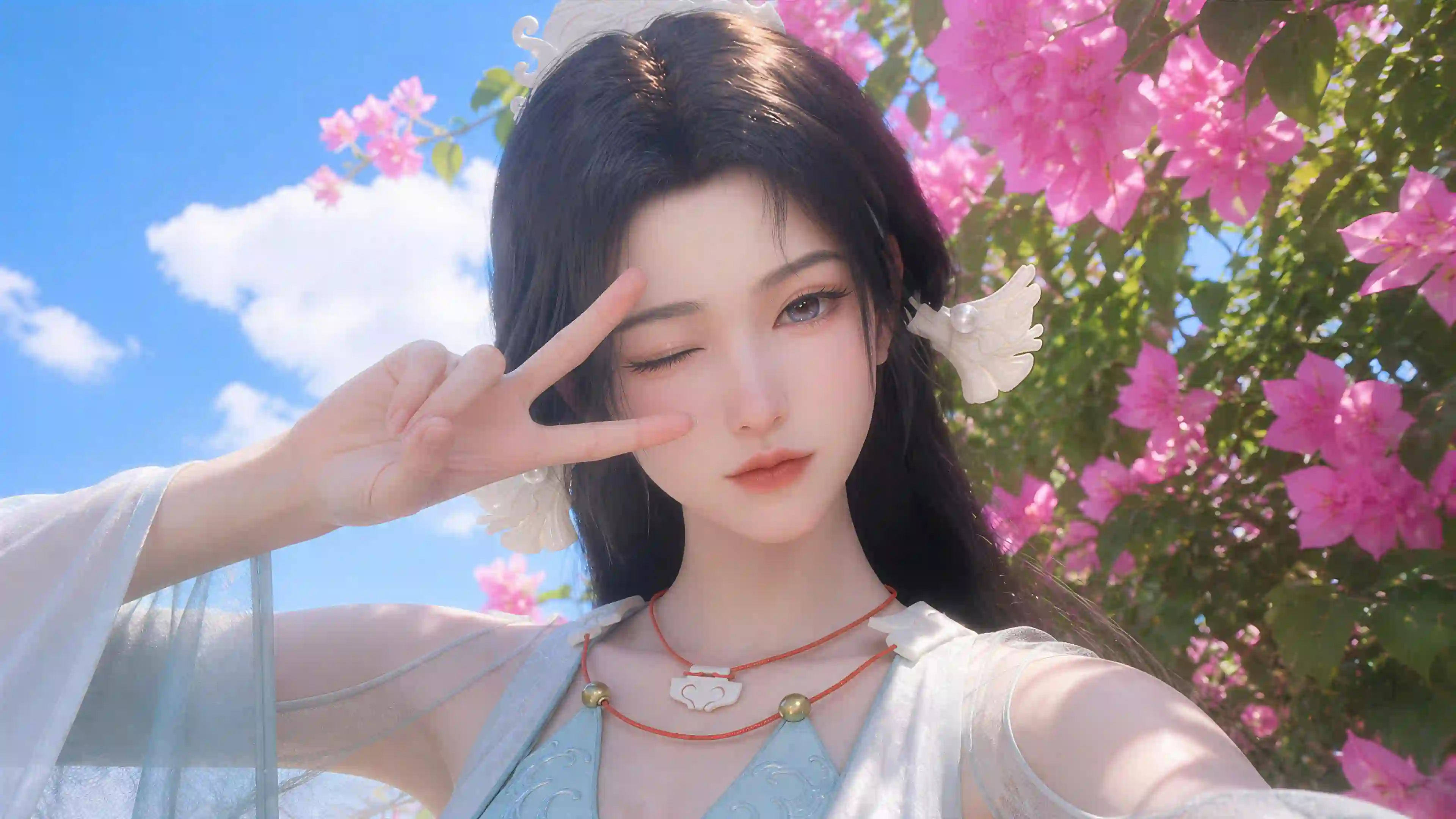 宋玉 晴空 凡人修仙传 鲜花 古风美女 