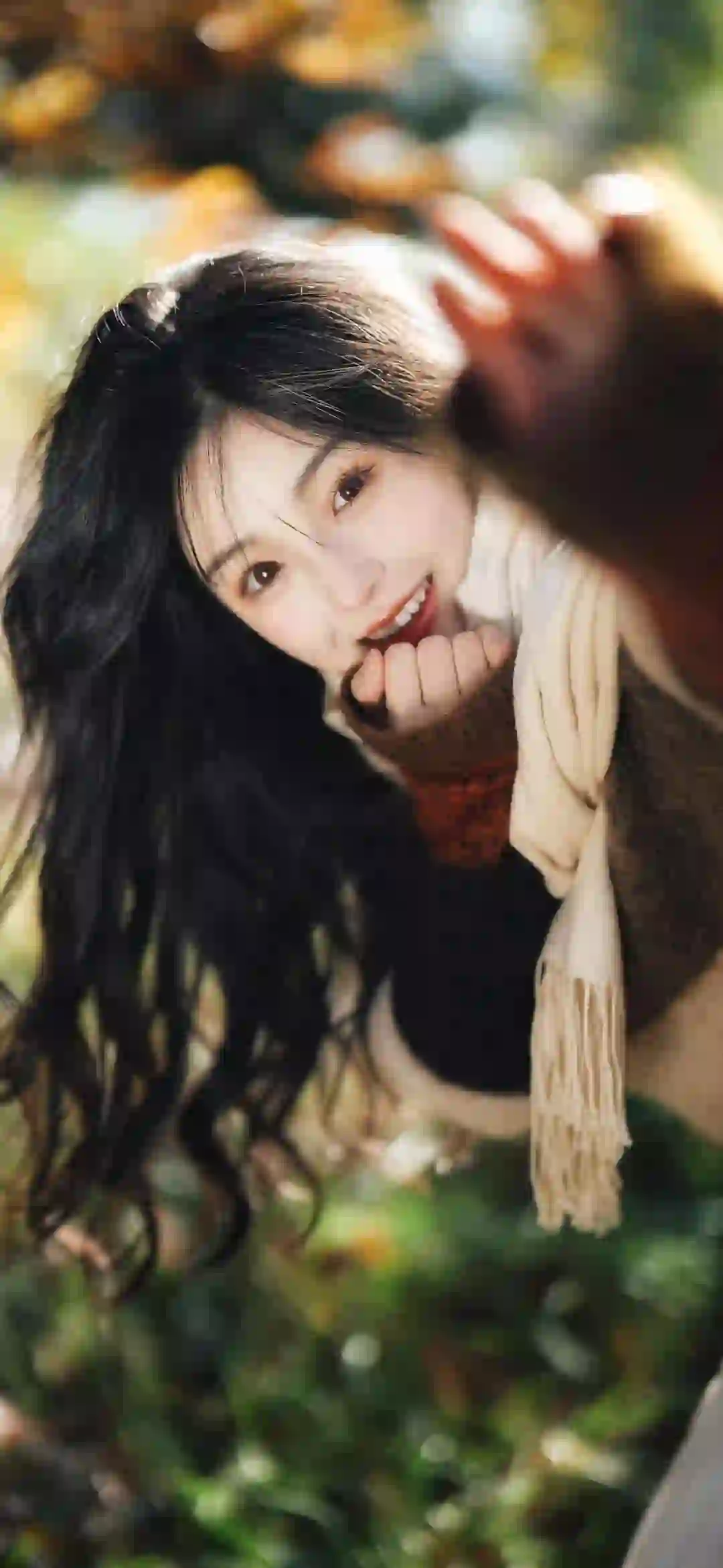 可爱清纯美女 户外 微笑 小清新
