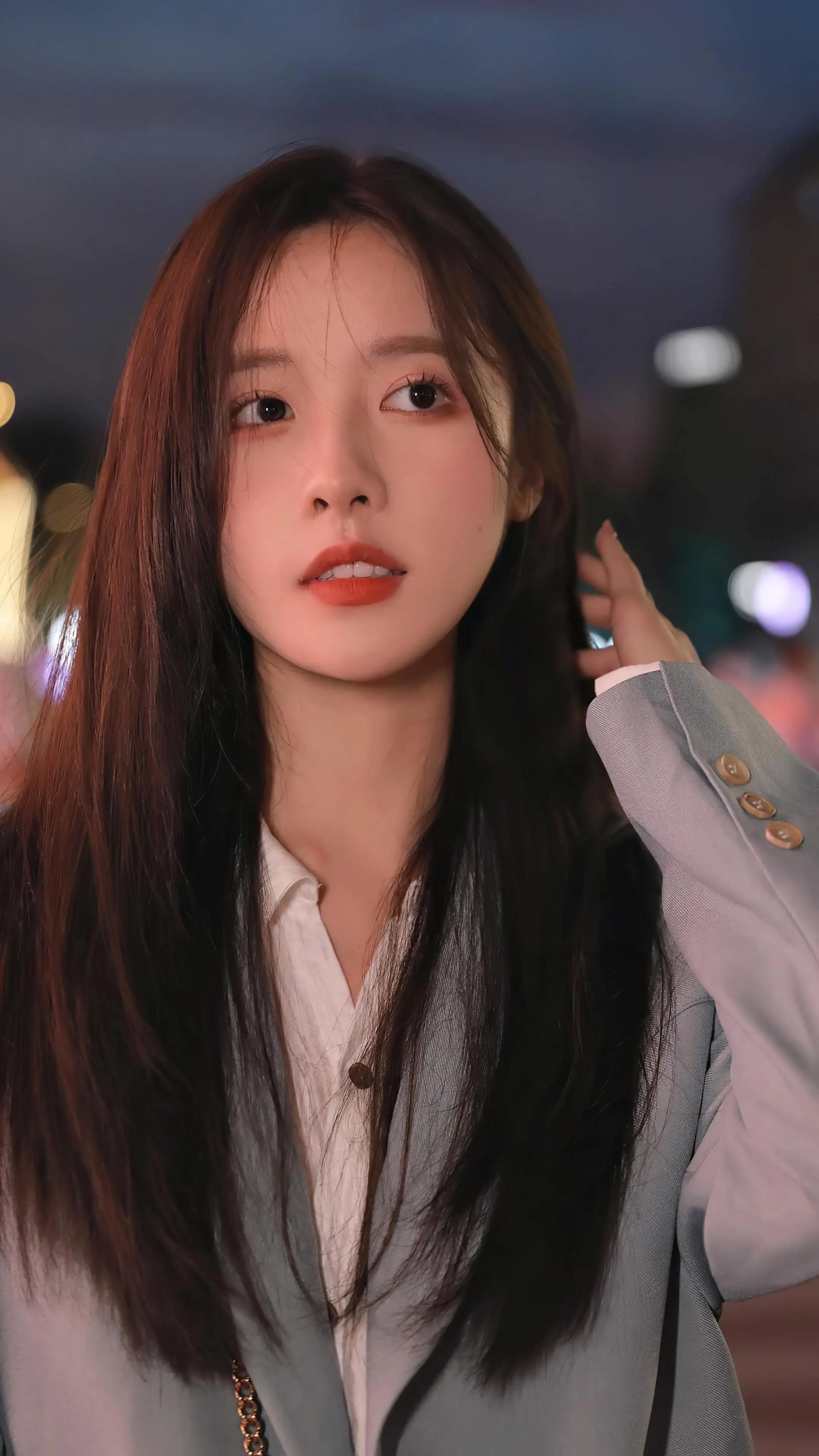 性感知性长发jk美女｜暖色调