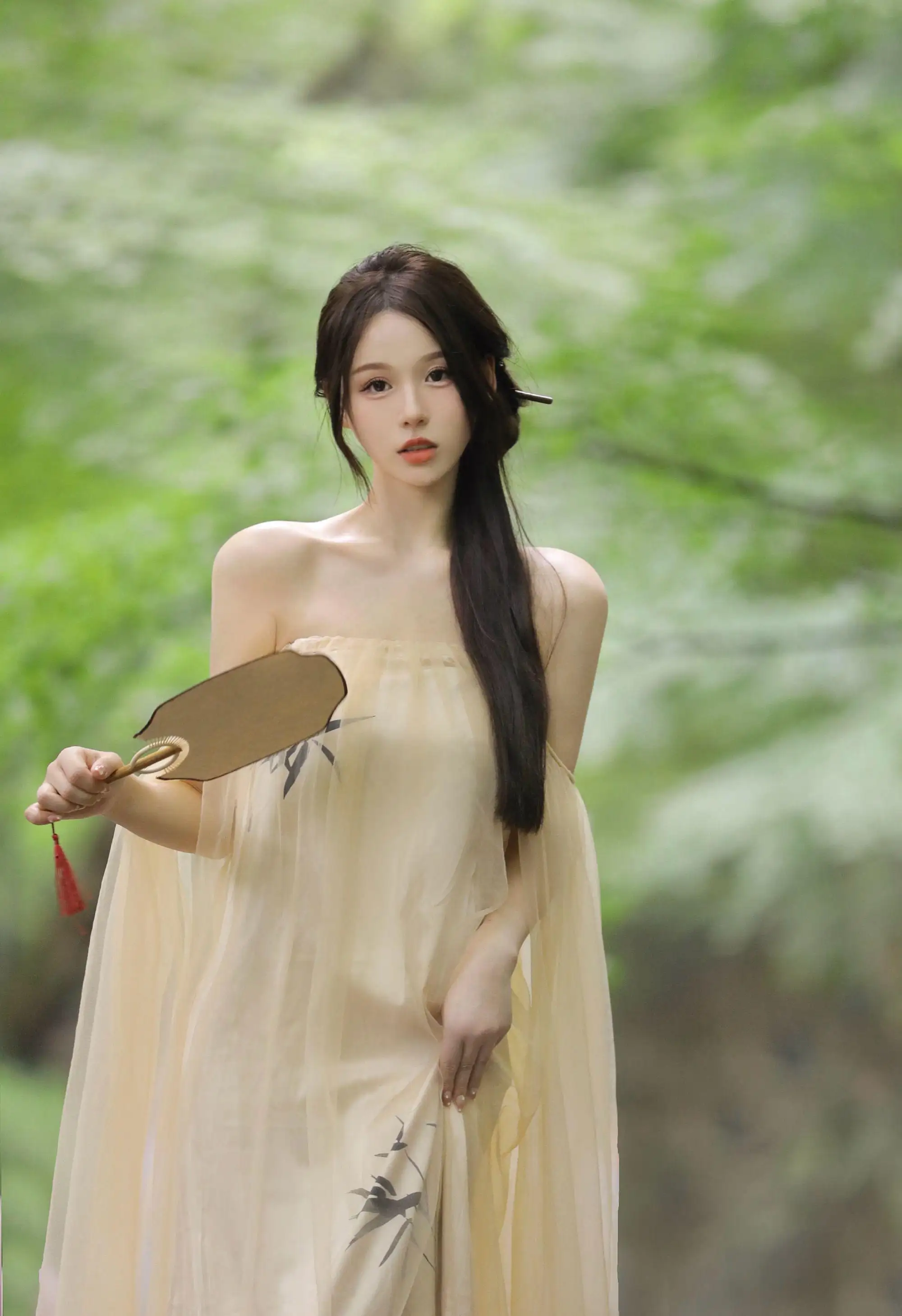 户外长发古装美女 古风穿搭 美女 汉服