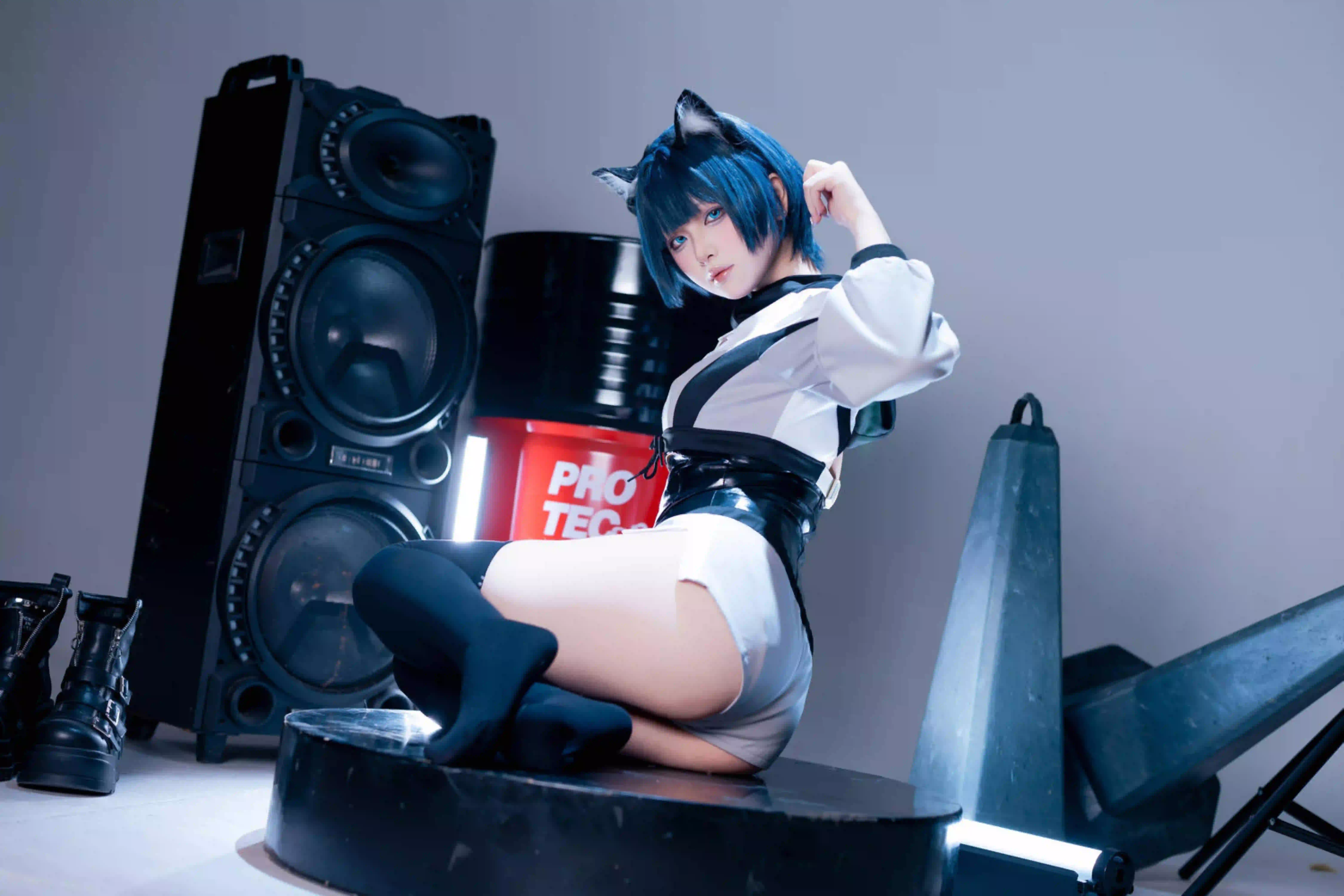 可爱猫耳女孩 短发女孩 性感 cos 7