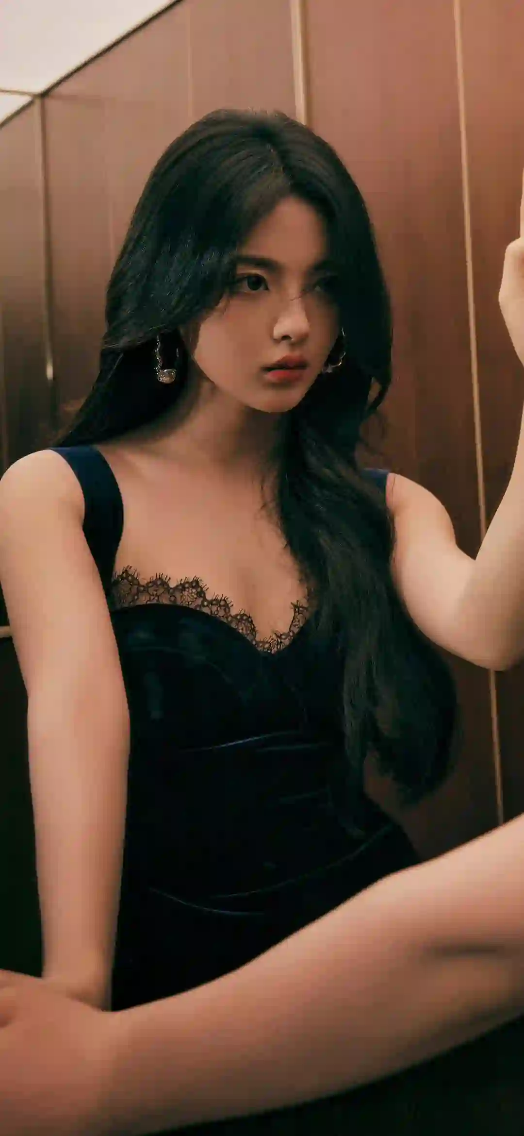 黑色裙子 性感美女 杨超越 明星壁纸
