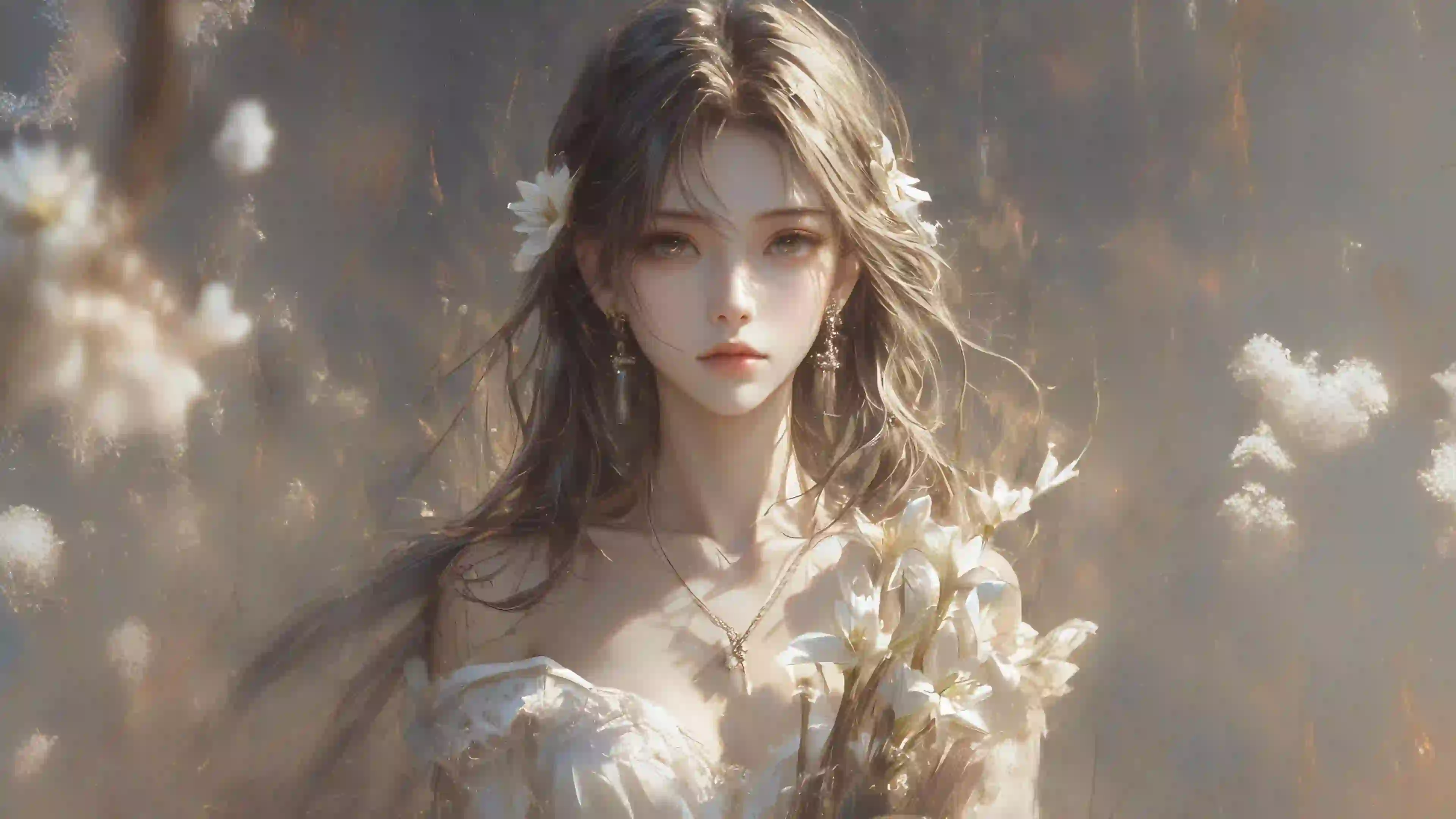 森系 ai 长发美女 