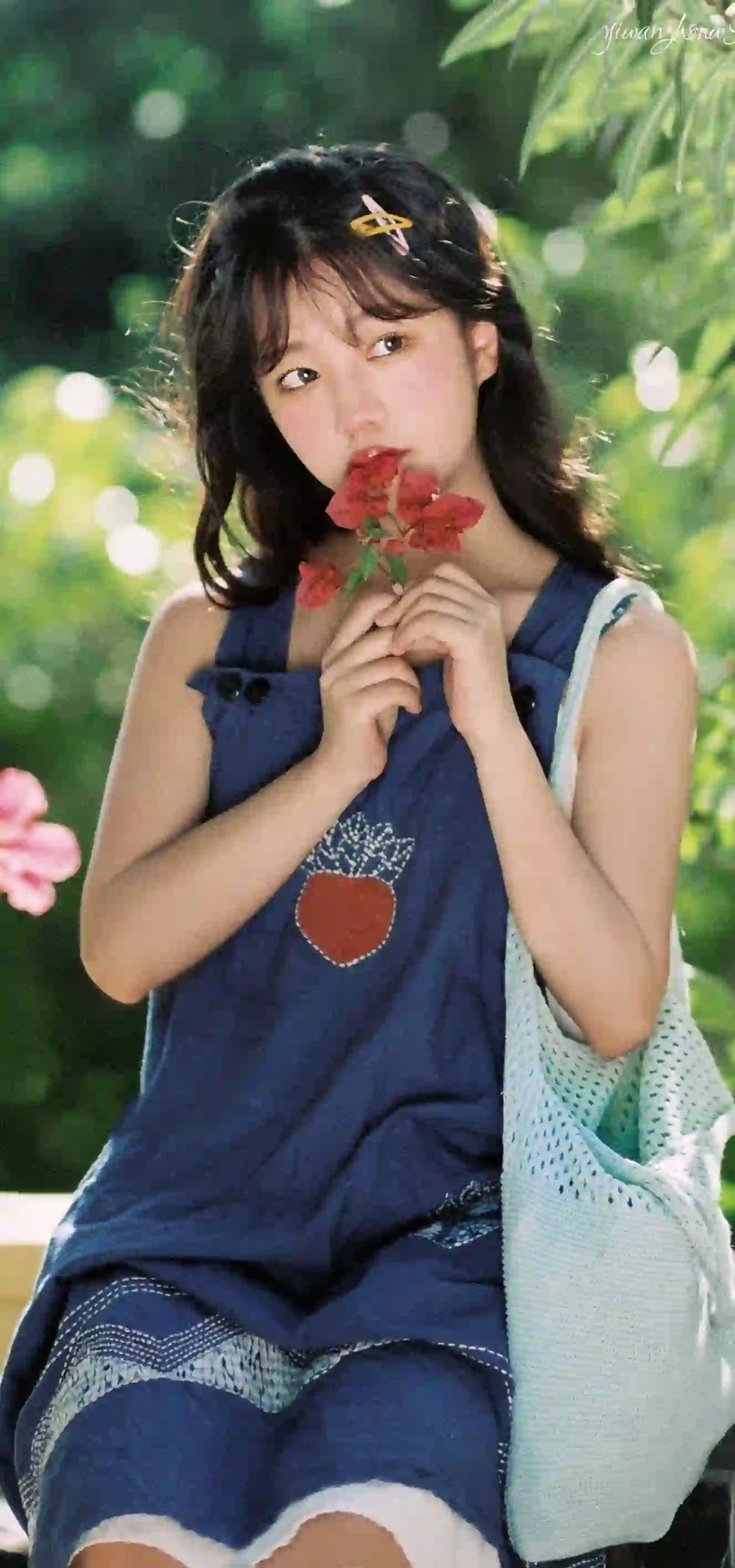 小清新 长发可爱美女 户外 