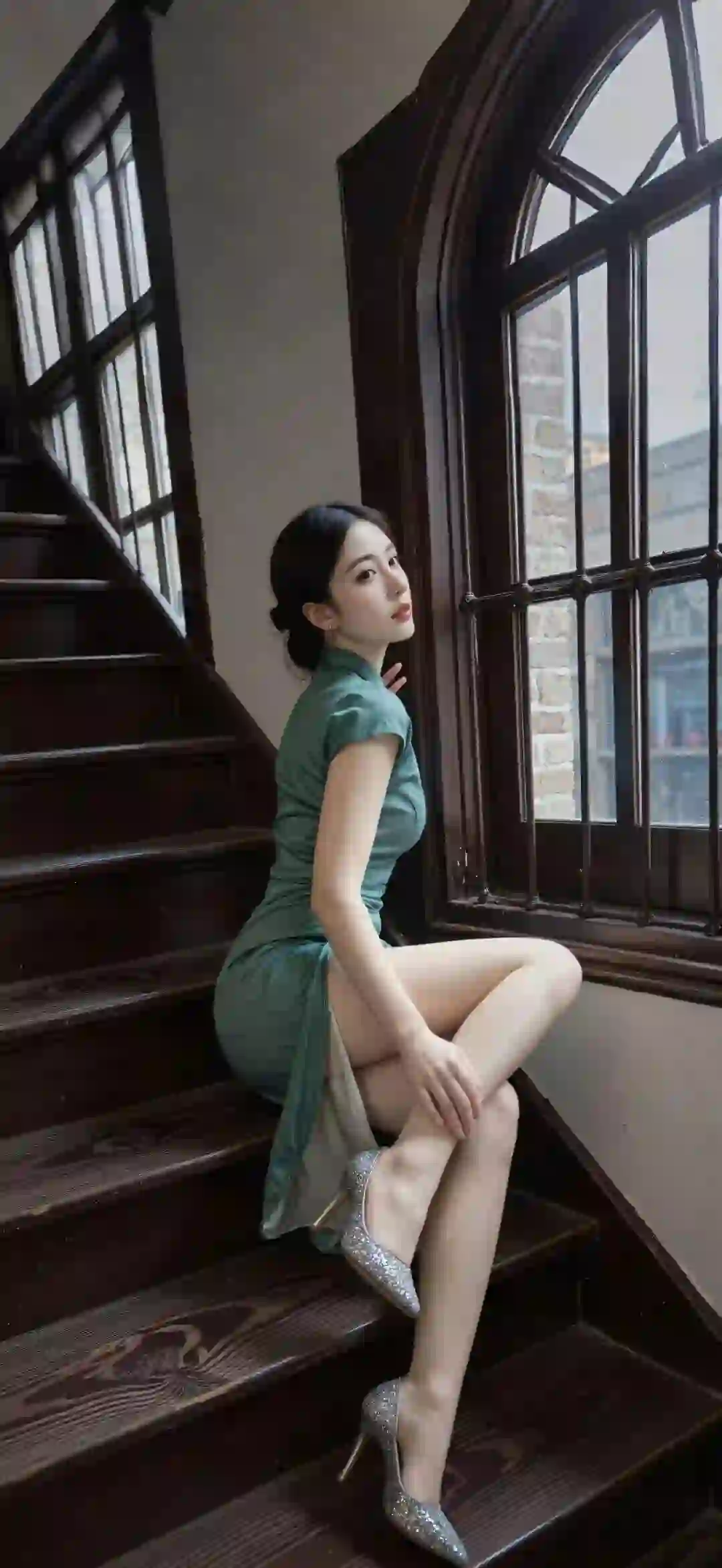 古风旗袍美女 长腿美女 性感
